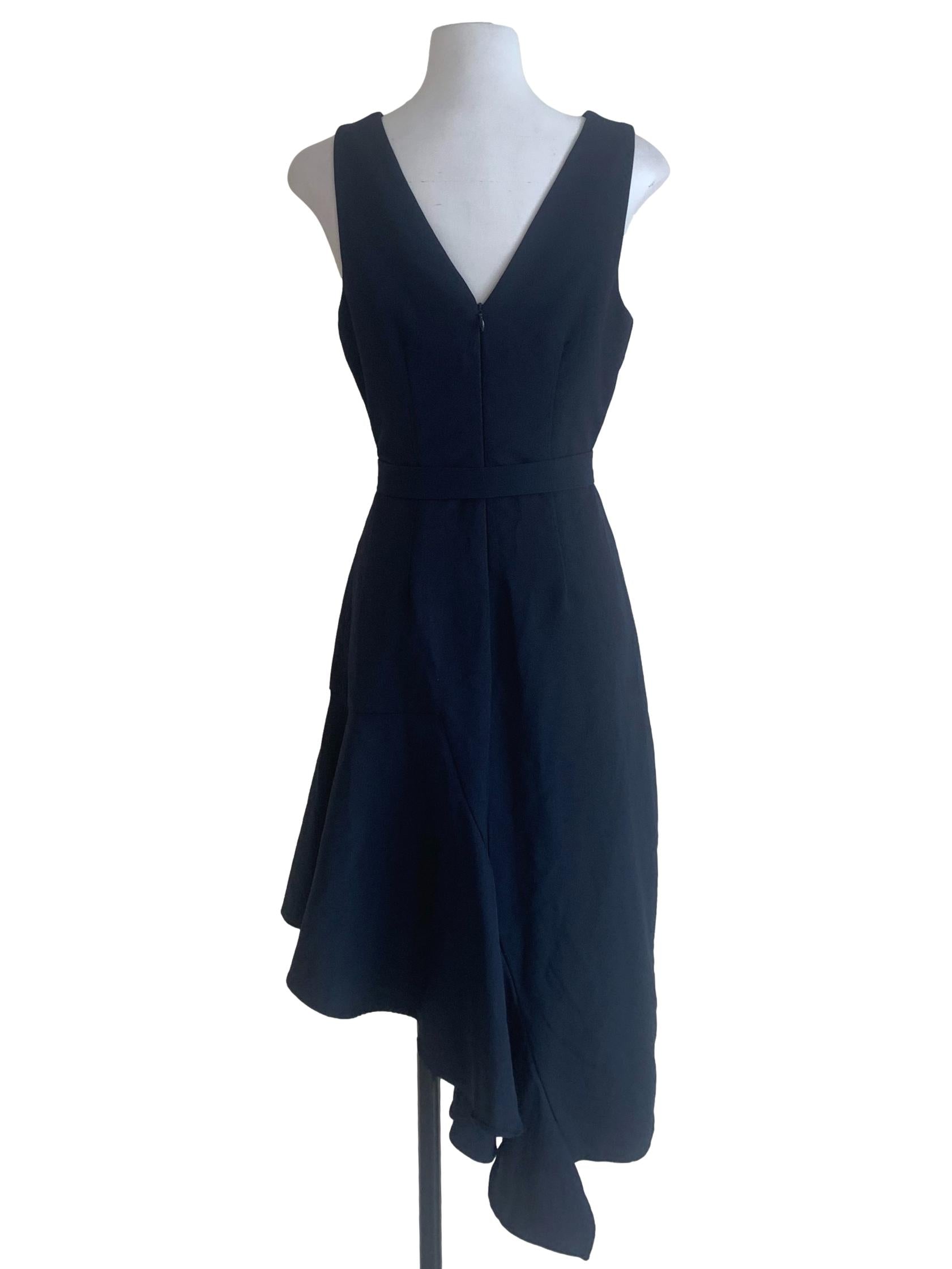 Berry Blue V Neck Sheath Dress