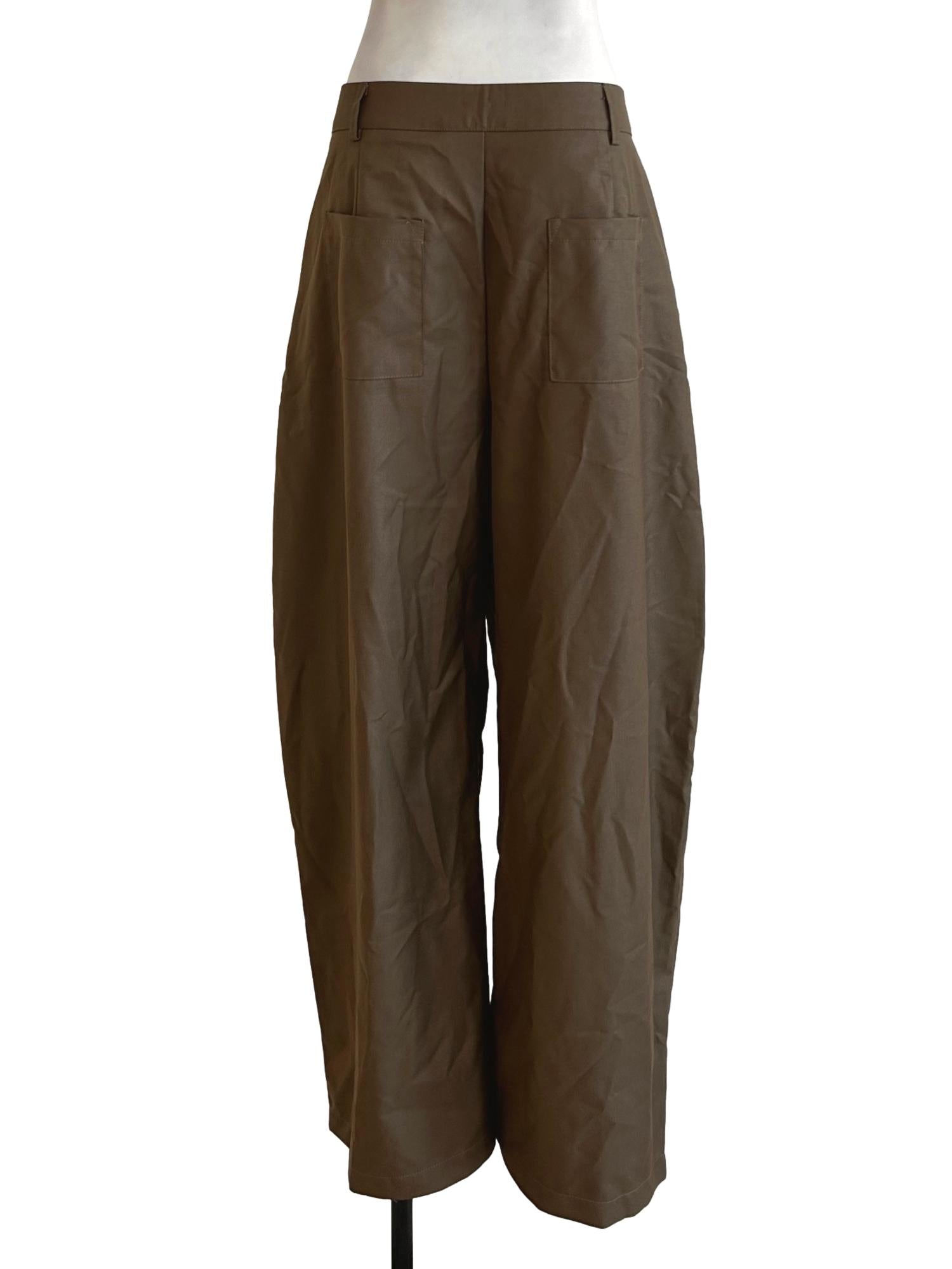 Pecan Brown Barrel Pants