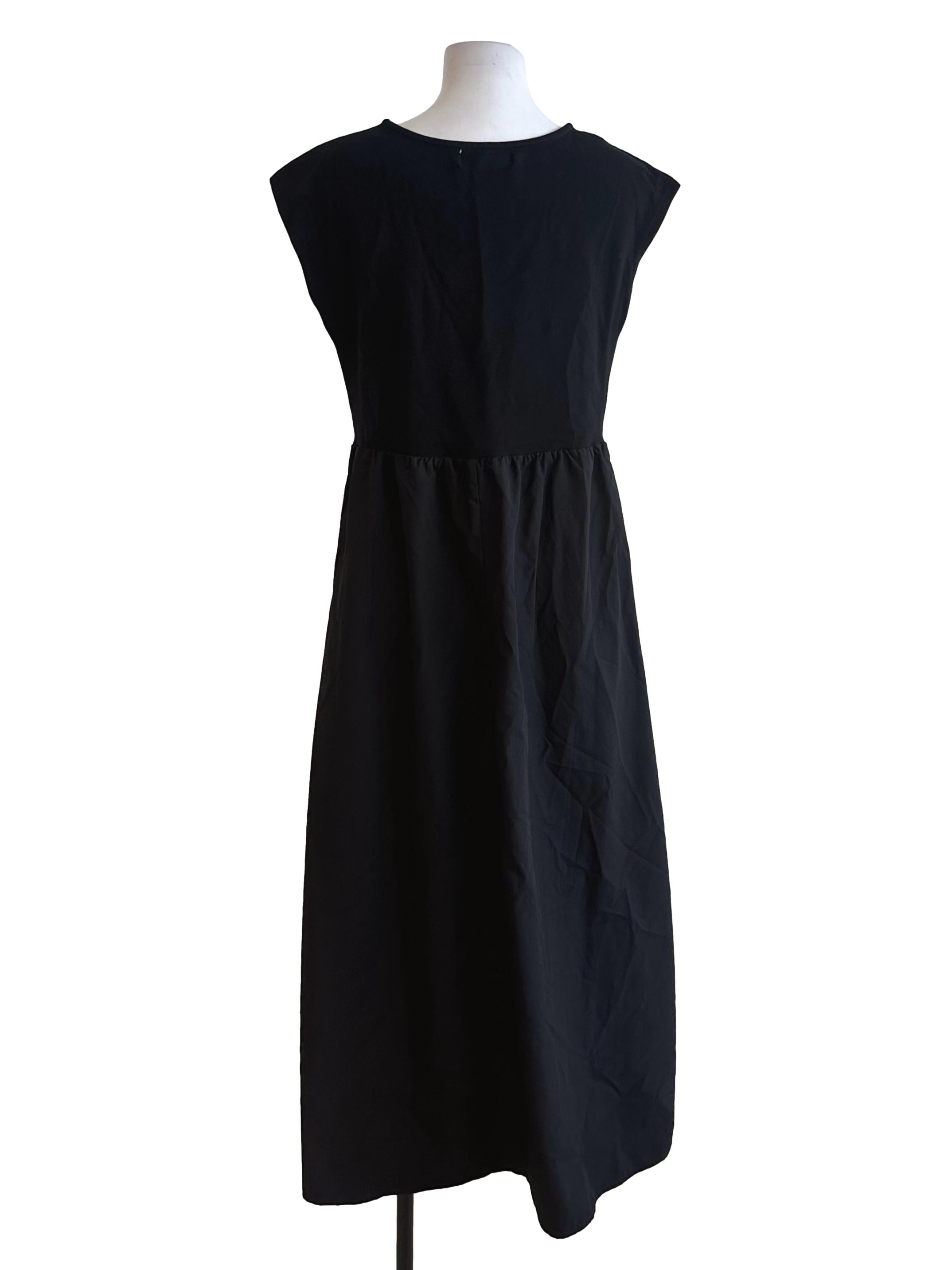 Black Round Collar Bouffont Dress