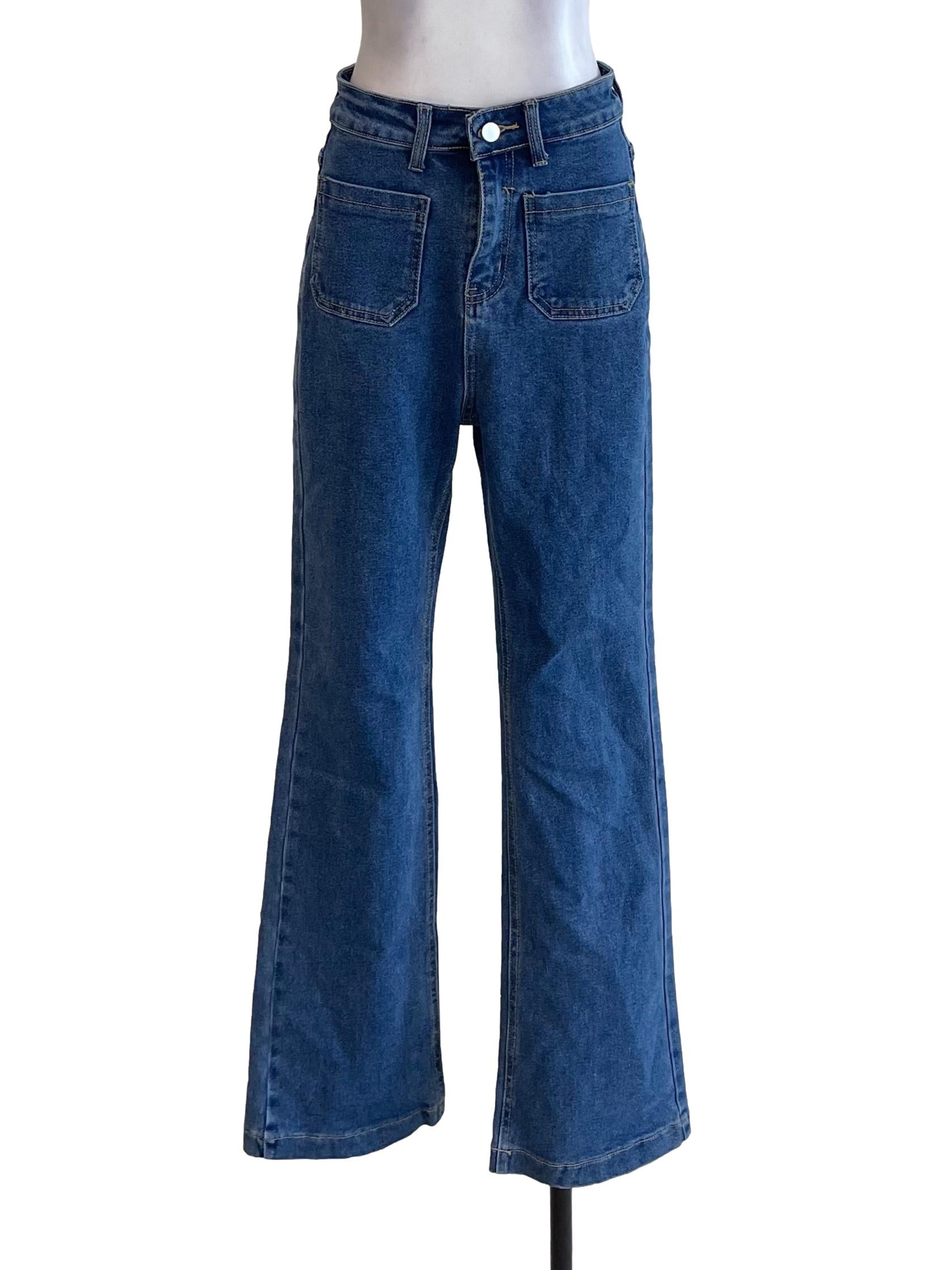 Blue Bust Pocket Jeans