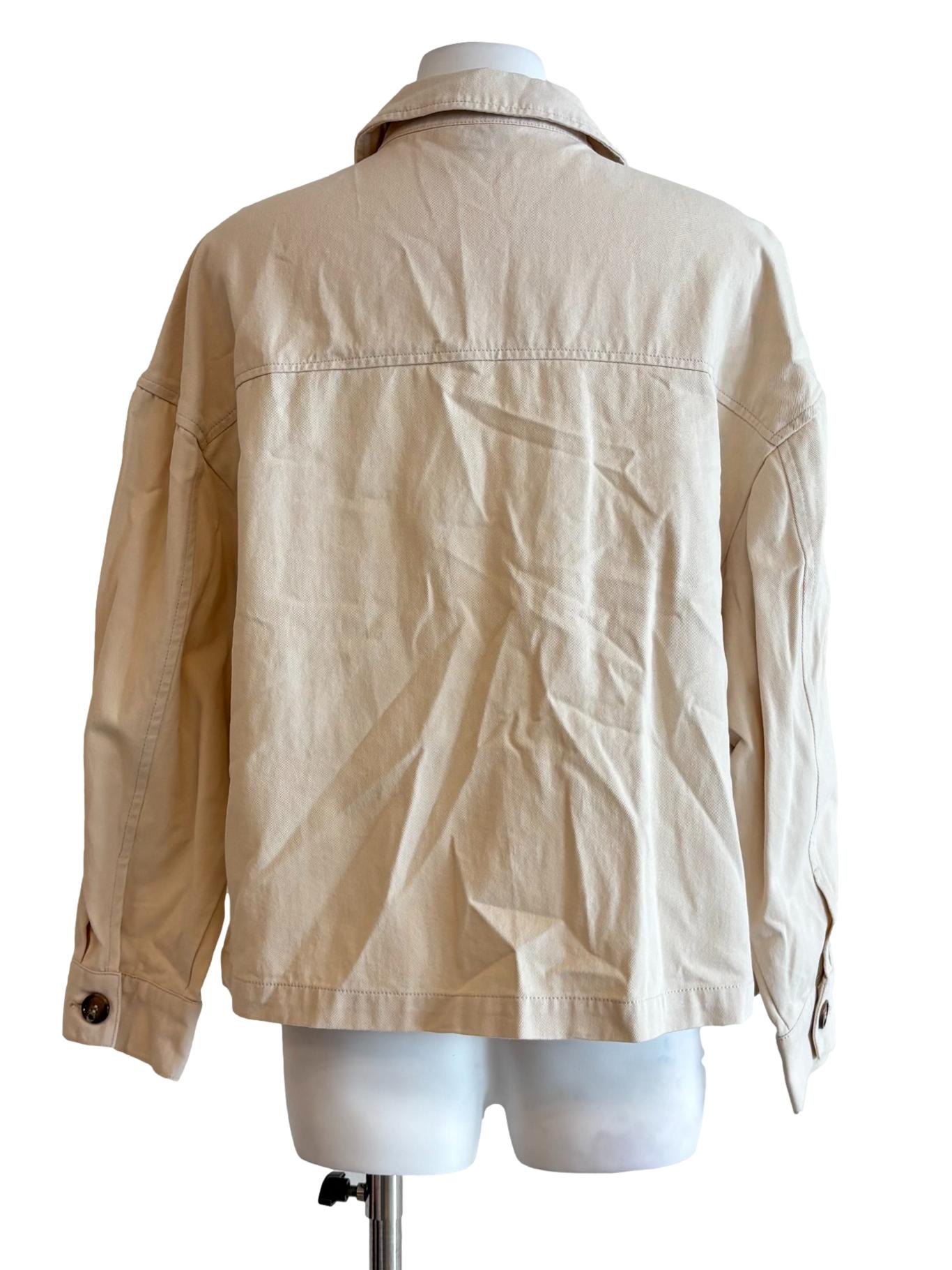 Beige Buttoned Jacket