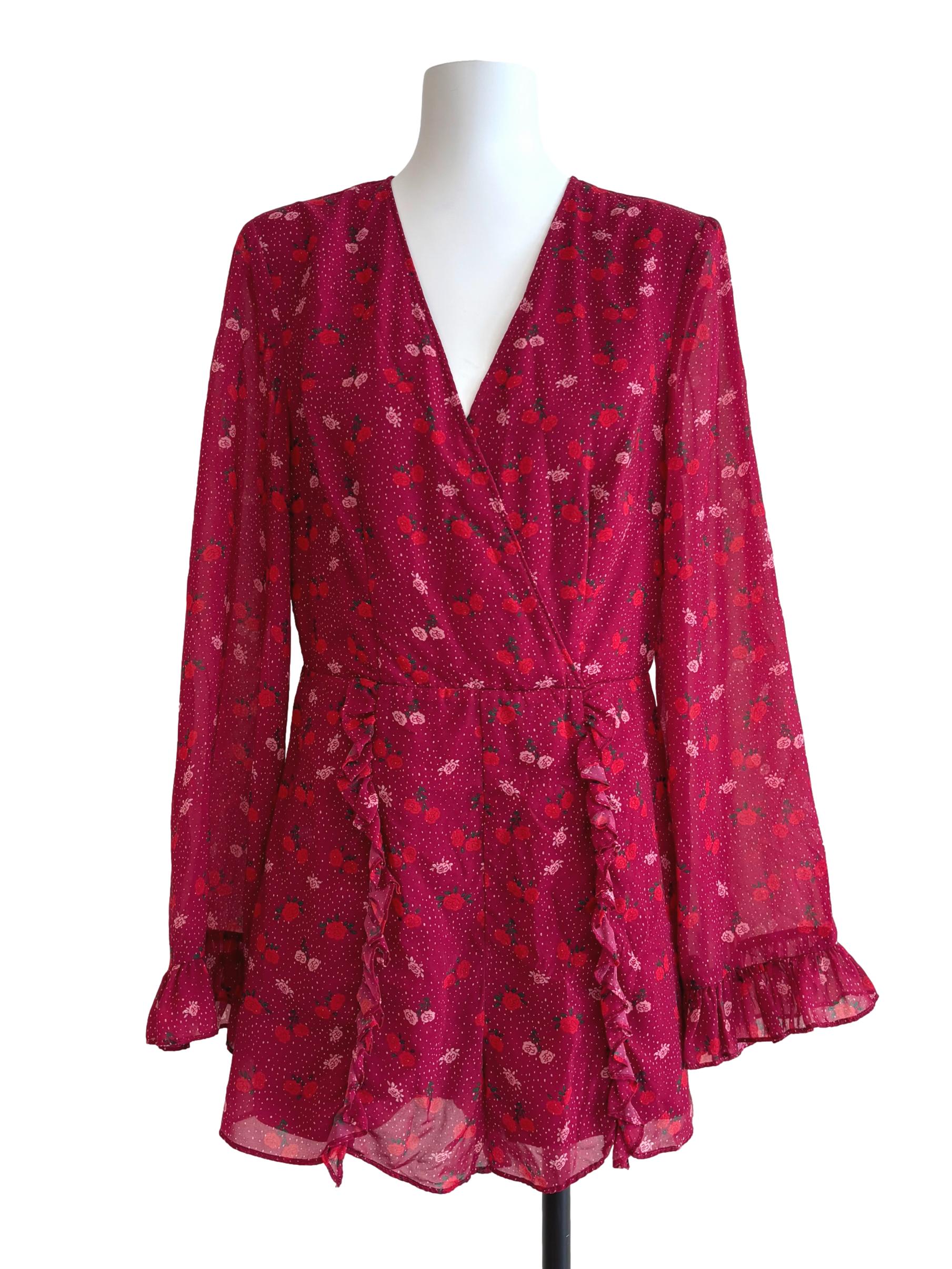 Strawberry Pink Ruffle Romper