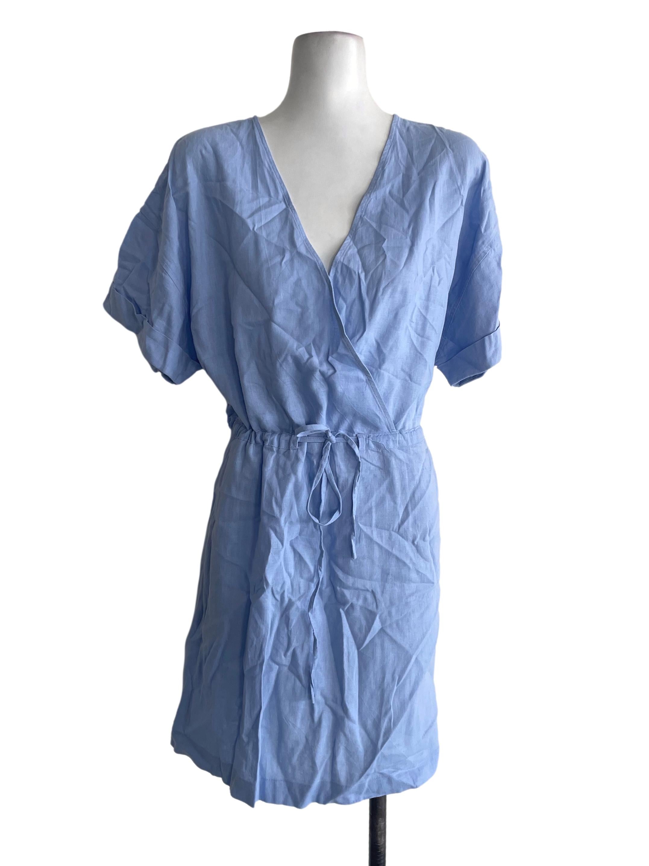 Blue Plain Dress