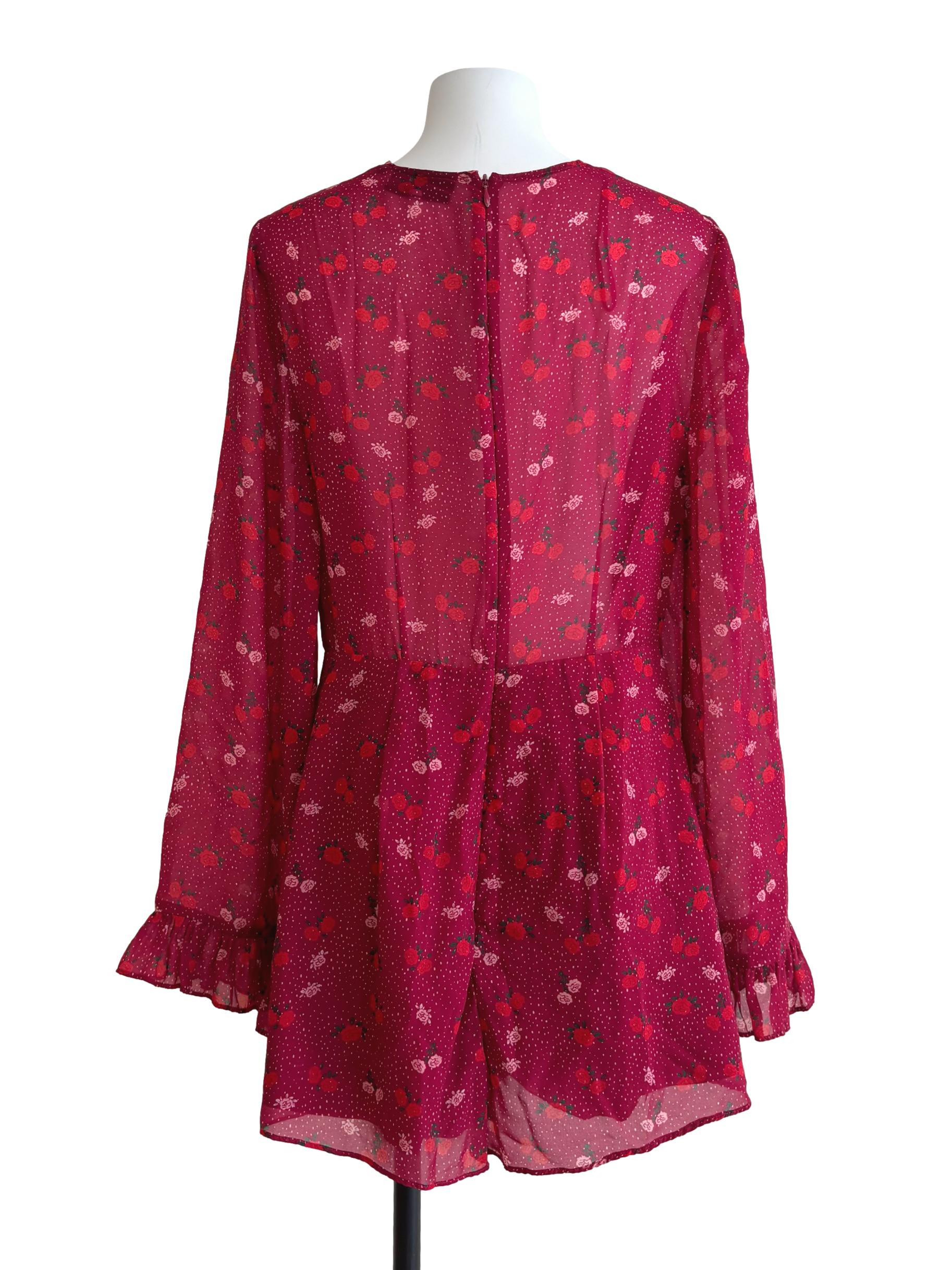Strawberry Pink Ruffle Romper