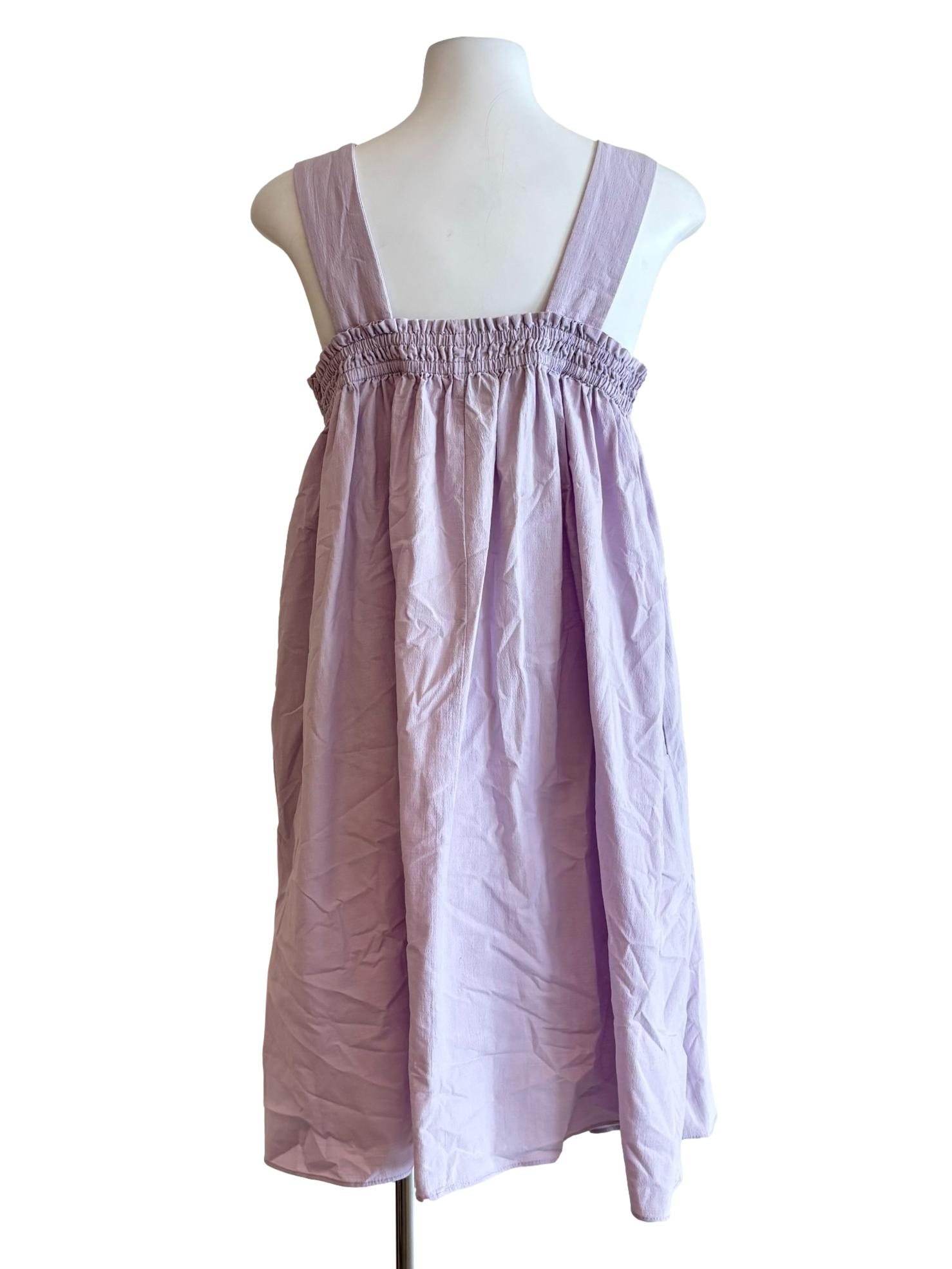 Lilac Cotton Square Neck Camisole Dress