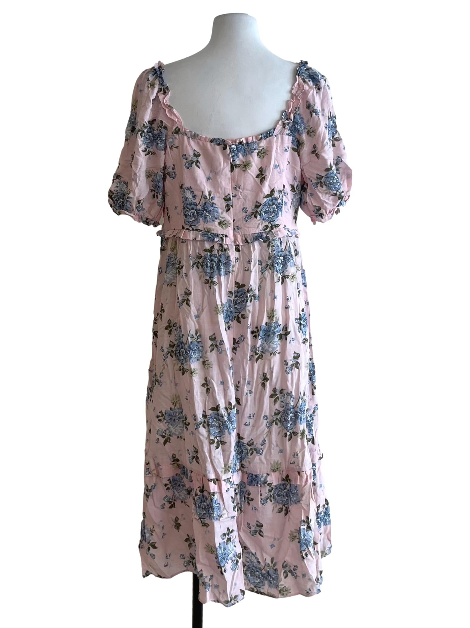 Blush Pink Floral Empire Dress