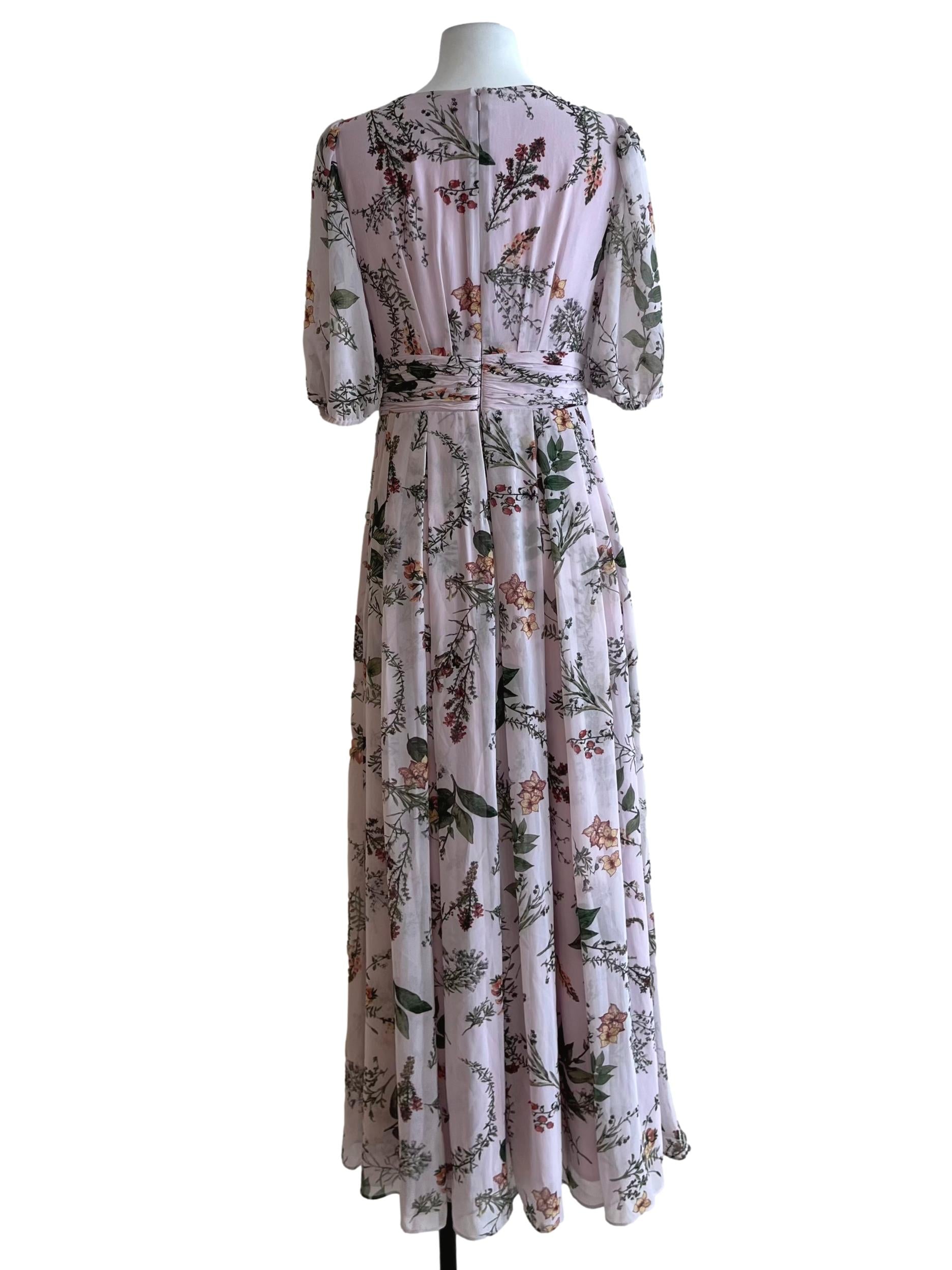 Lavender Purple Floral Empire Dress