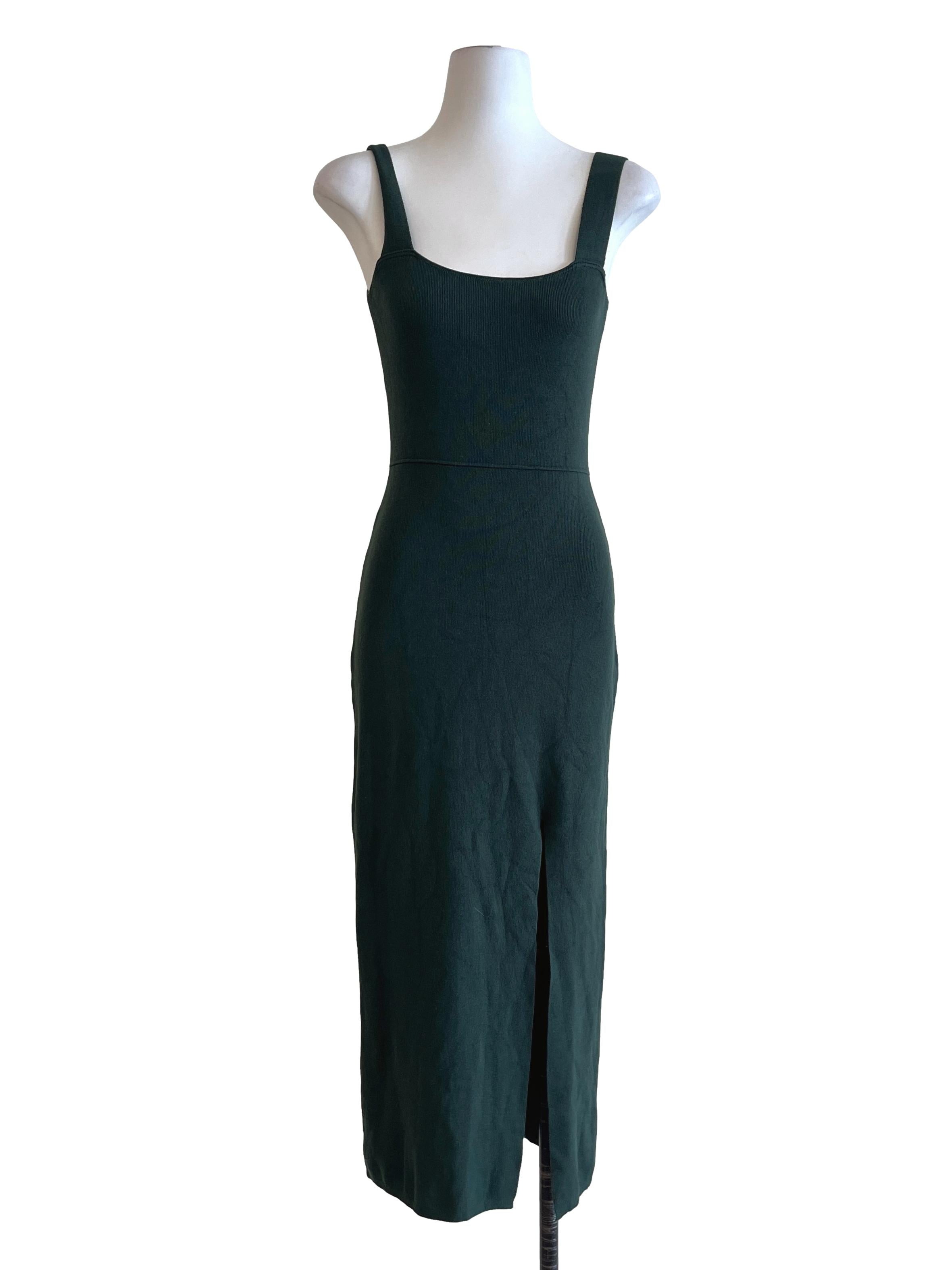 Emerald Green Scoop Sleeveless Bodycon Dress TCL