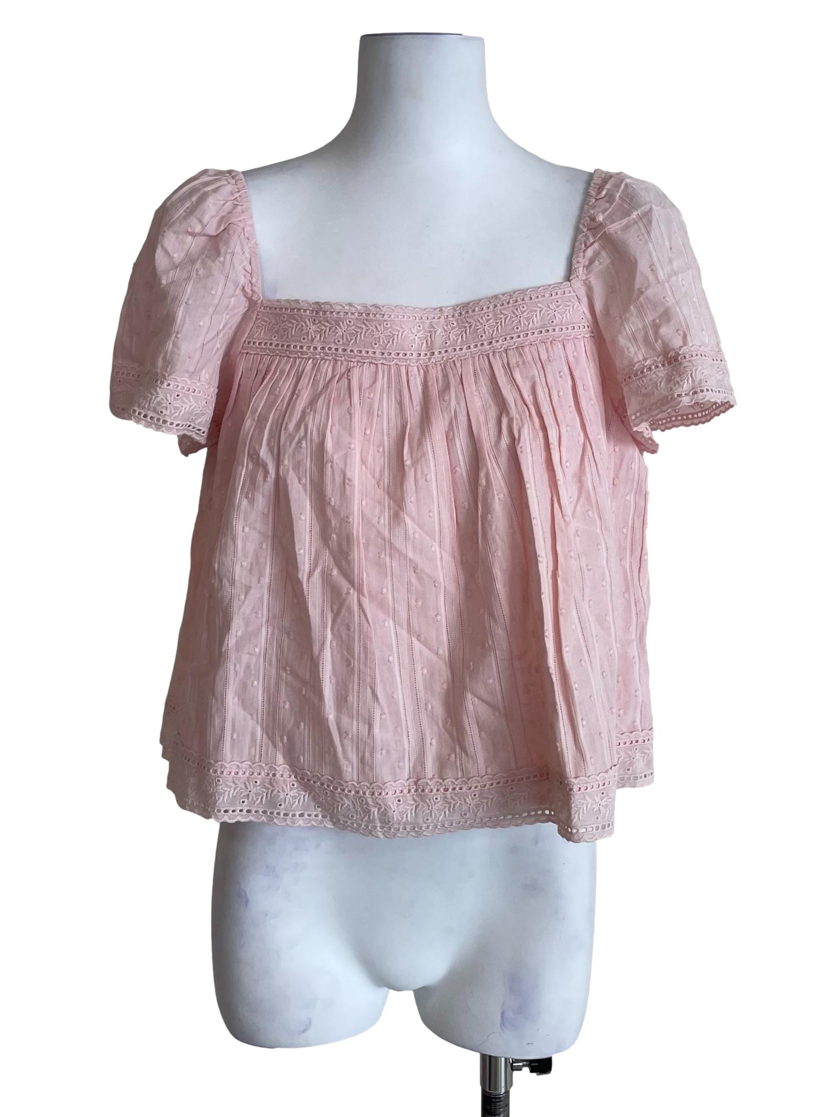 Baby Pink Lacey Petite Tent Top