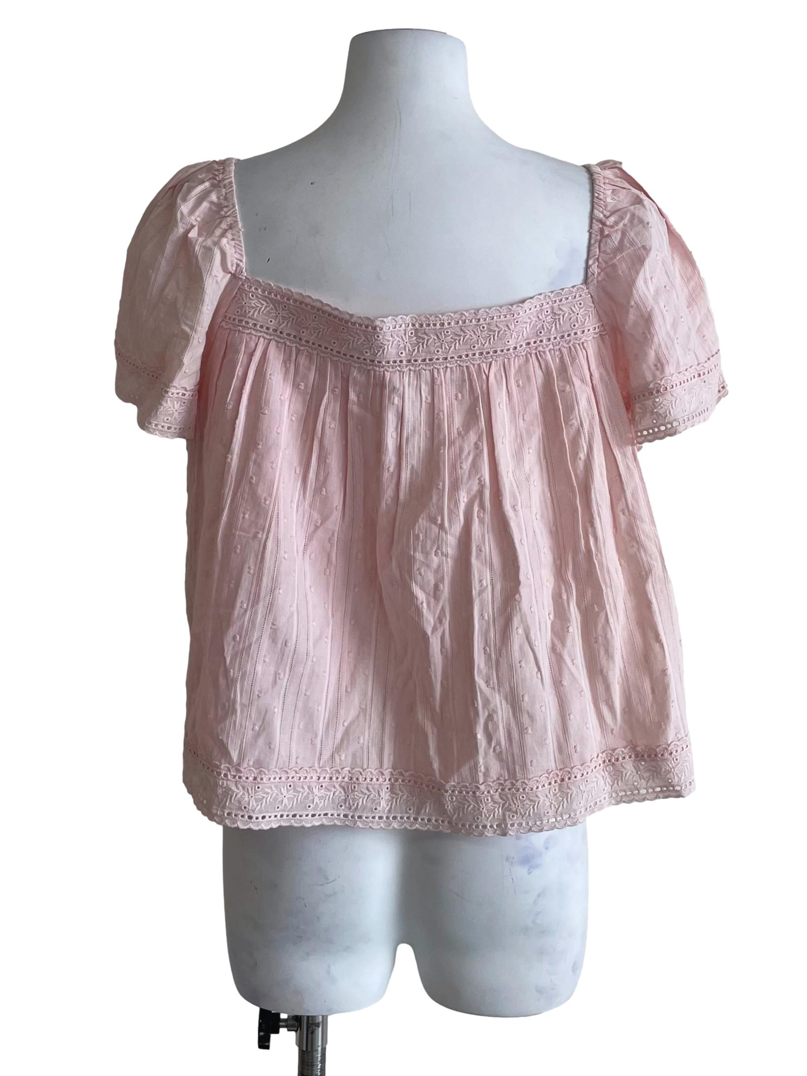 Baby Pink Lacey Petite Tent Top