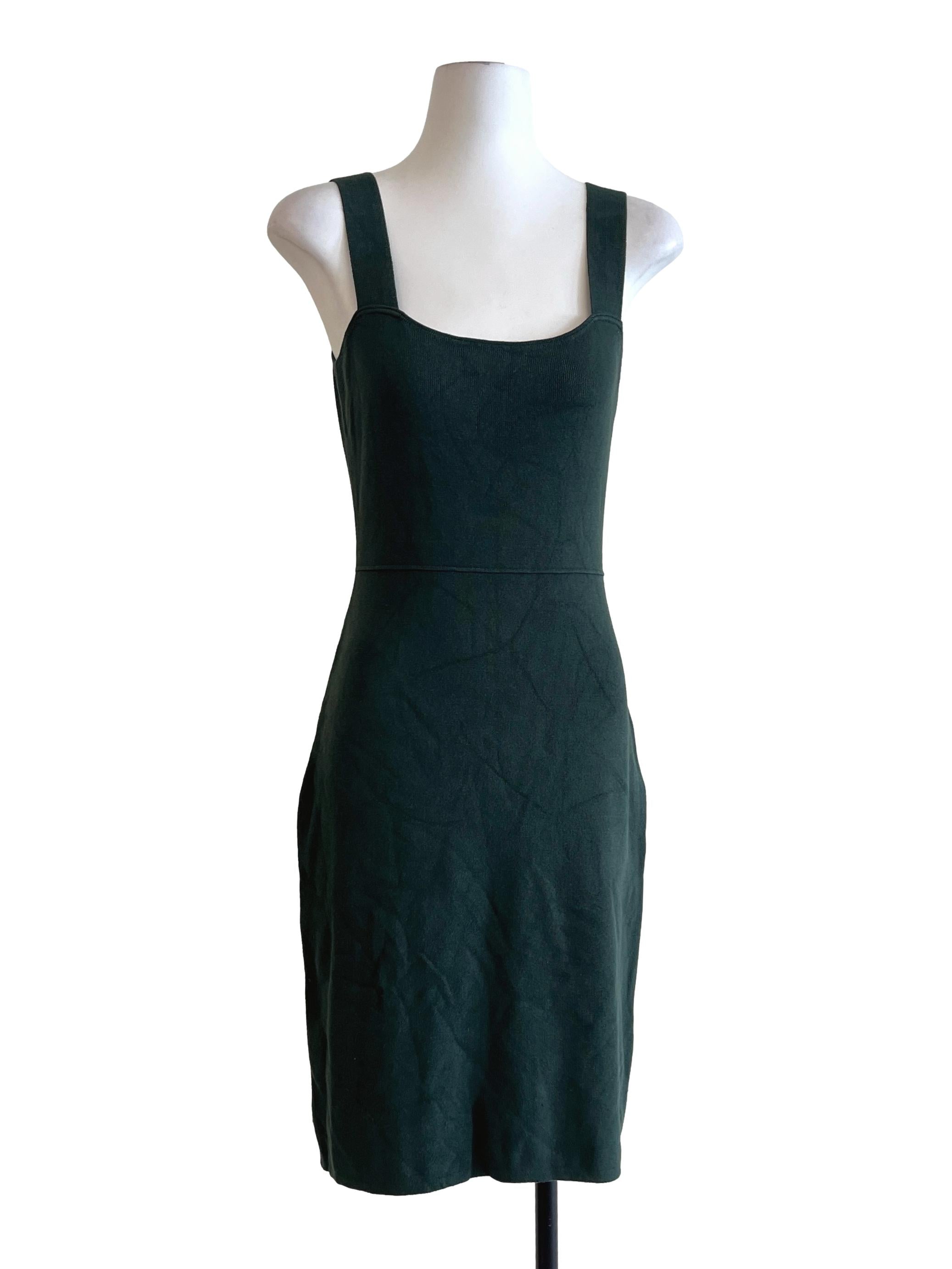 Emerald Green Scoop Sleeveless Bodycon Dress TCL