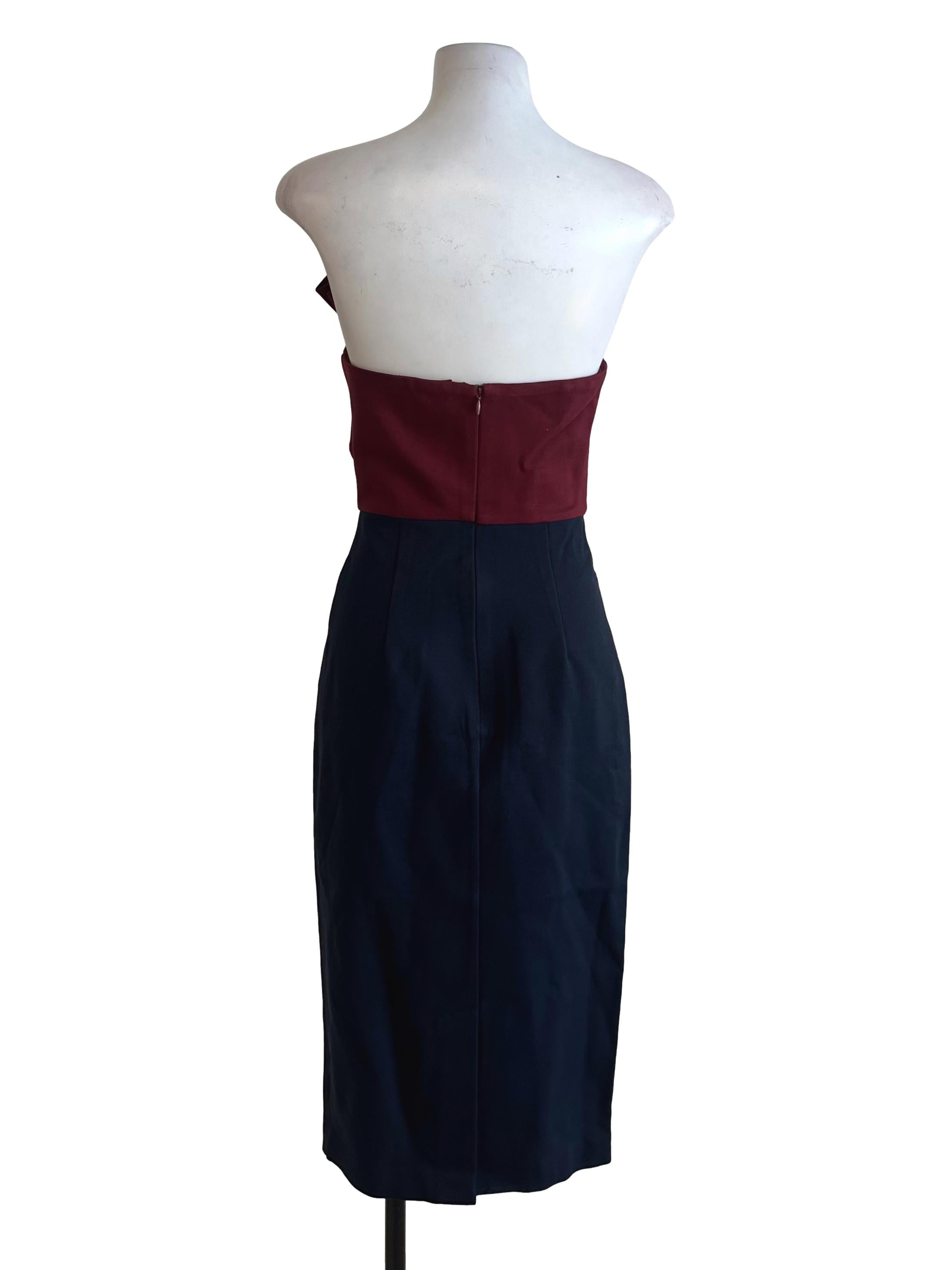 Red Blue Ribbon Strapless Dress LB
