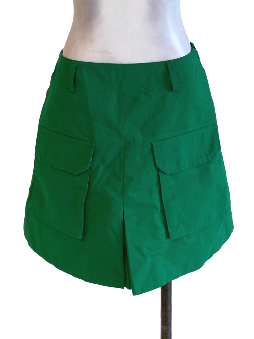 Fern Green Mini A-Line Skirt