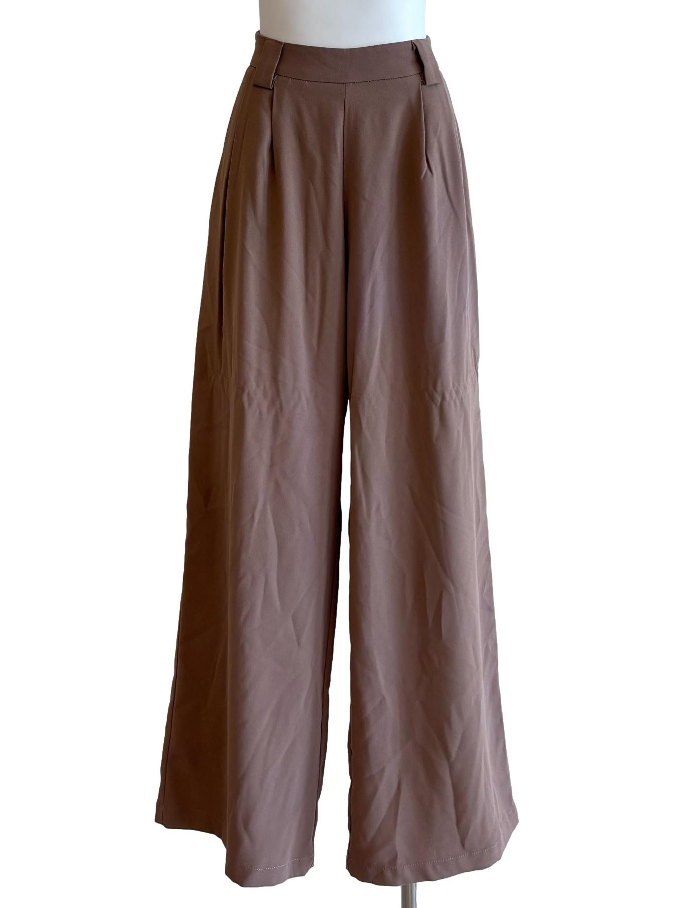 Clay Brown Wide Relaxed Pants