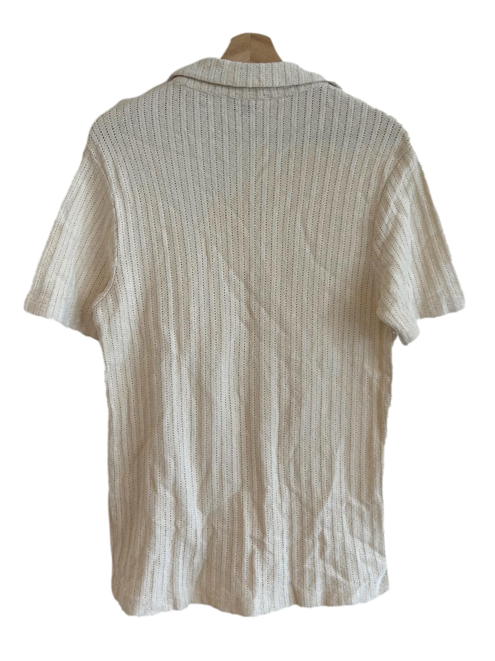 Cream White Knitted Shirt
