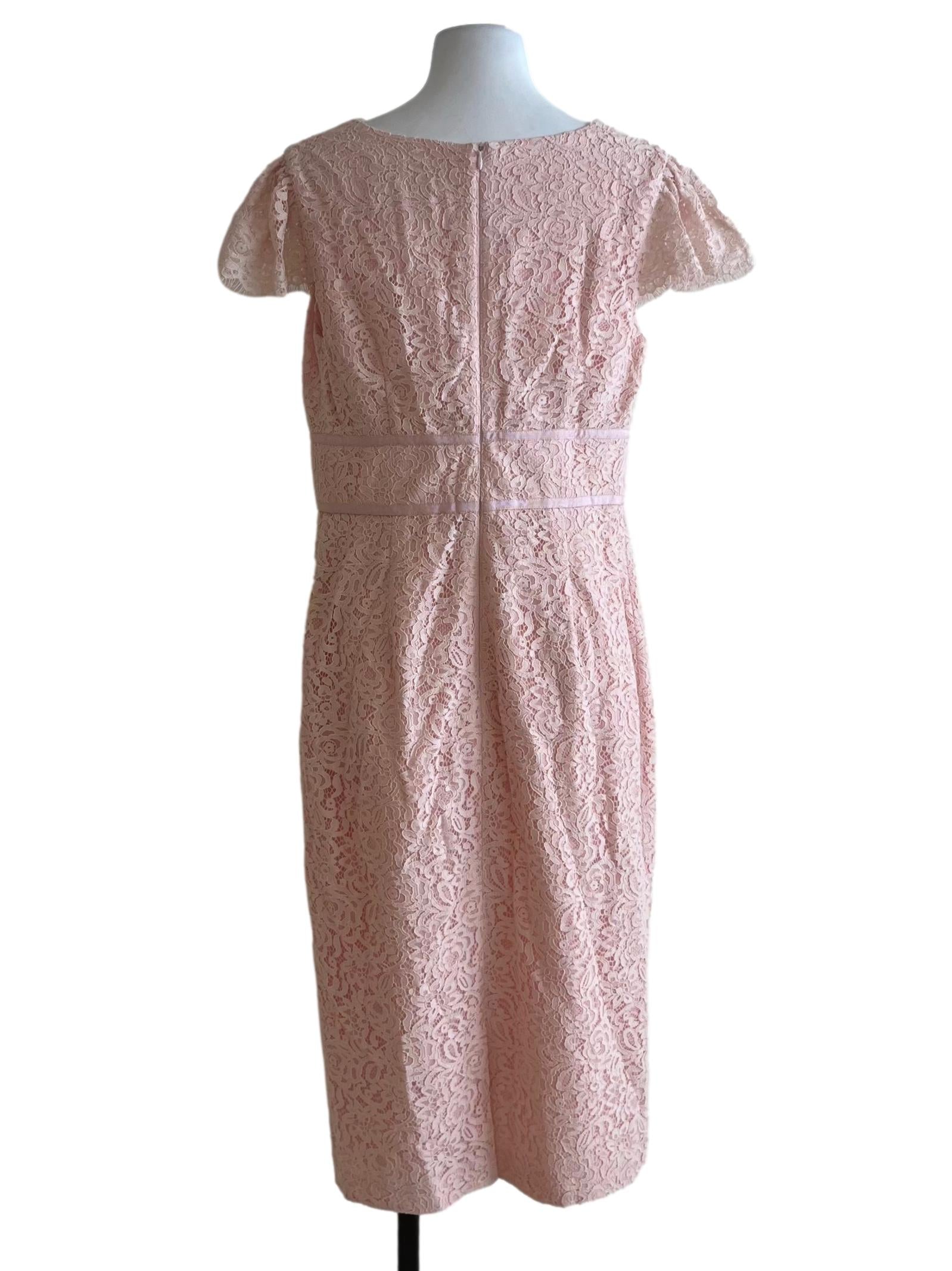 Lemonade Pink Lace Empire Dress