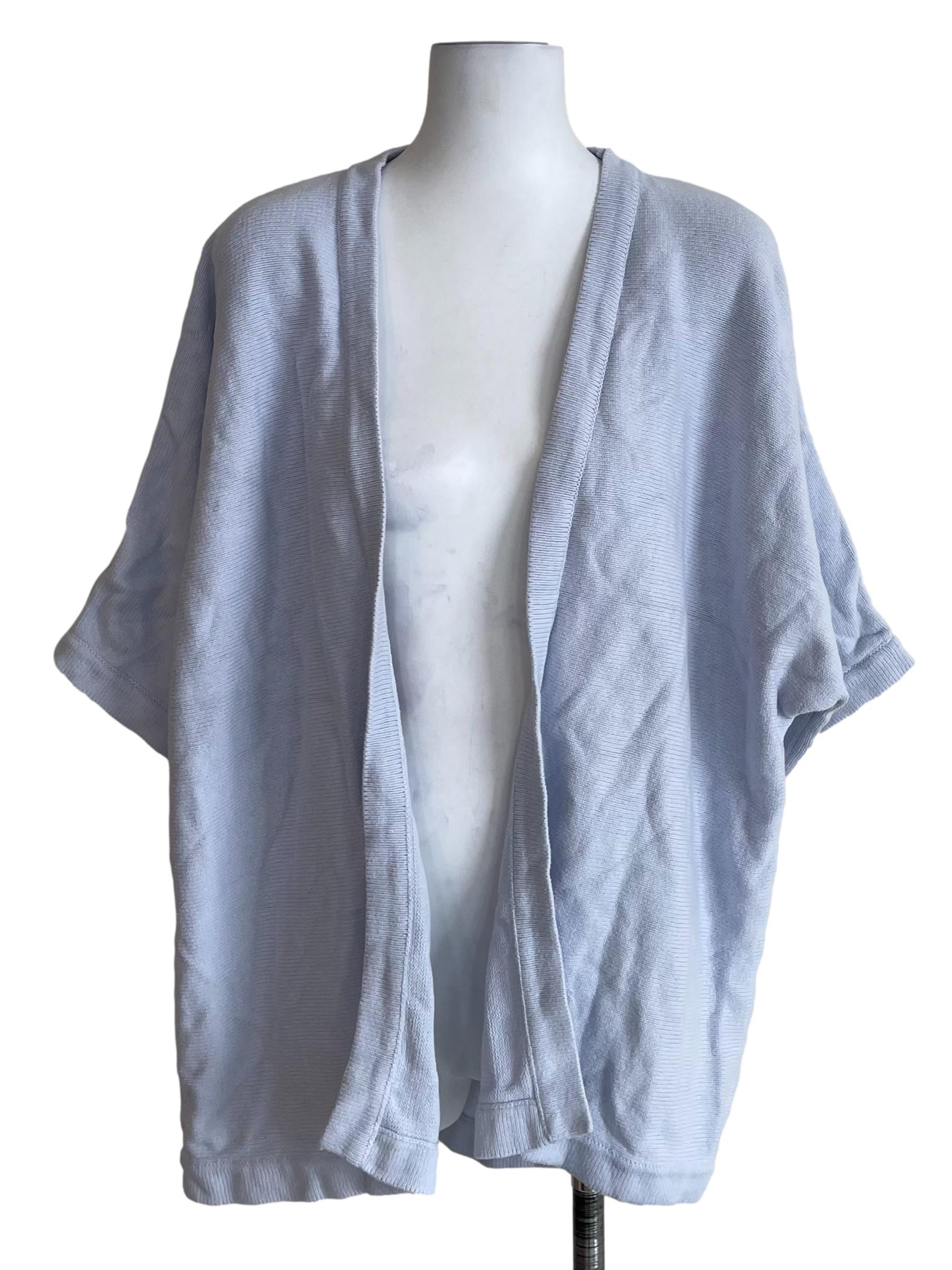 Baby Blue Open Front Cardigan