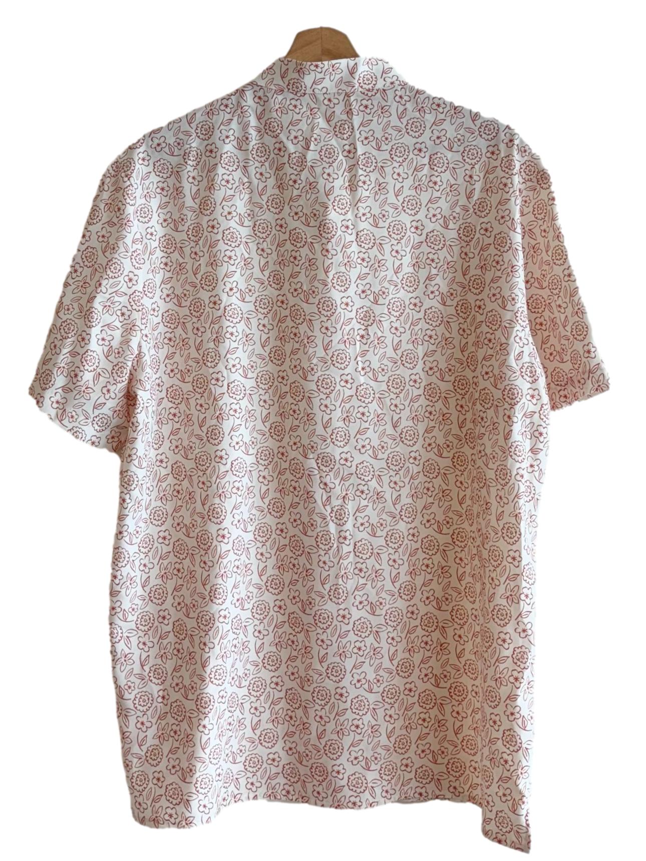 White Apricot Patterned Button Shirt