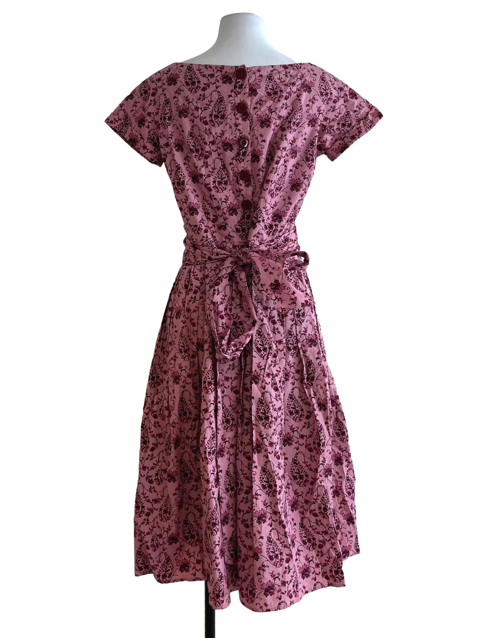 Rose Pink Floral Empire Dress