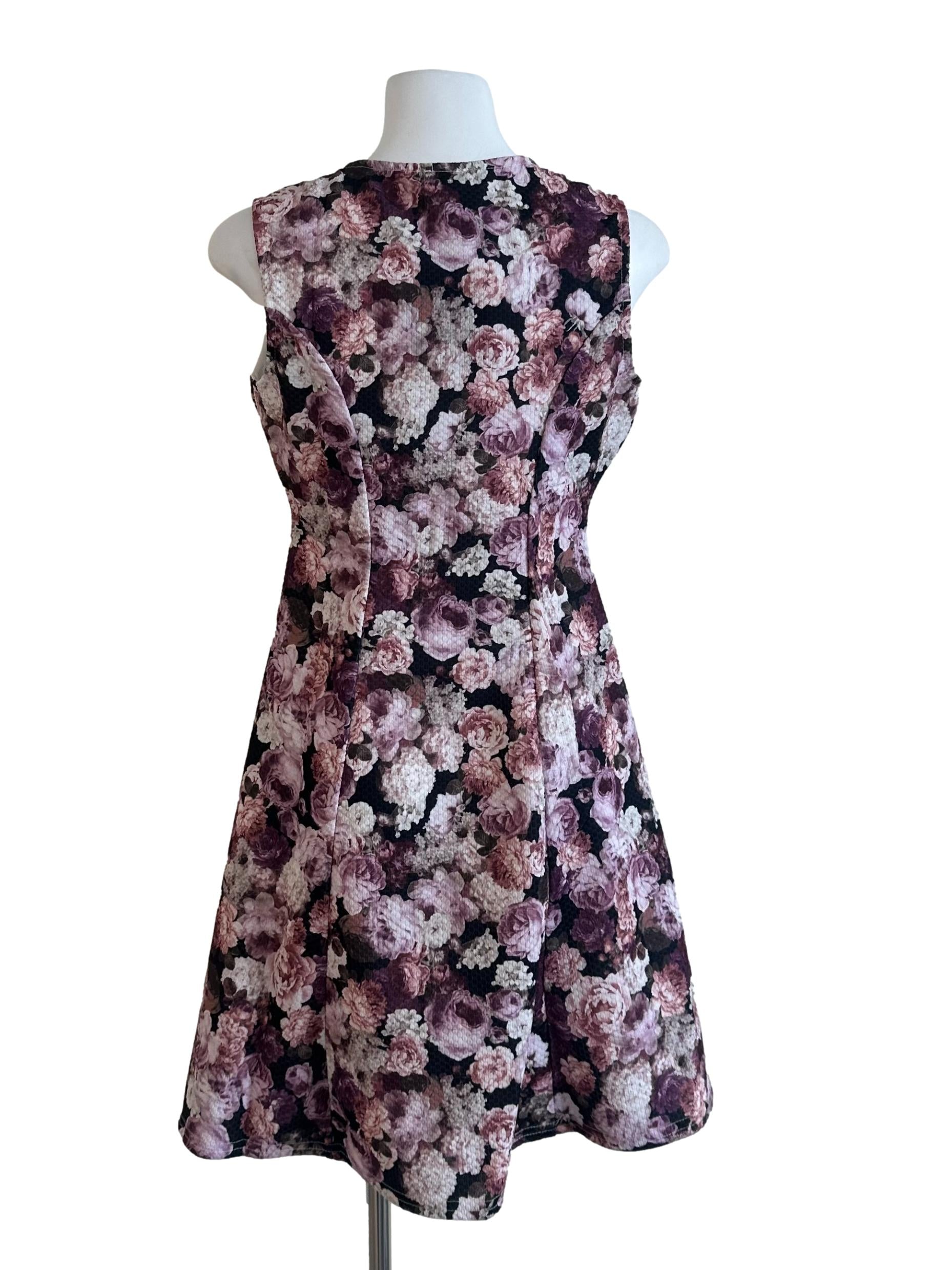 Purple Pink Floral Dress