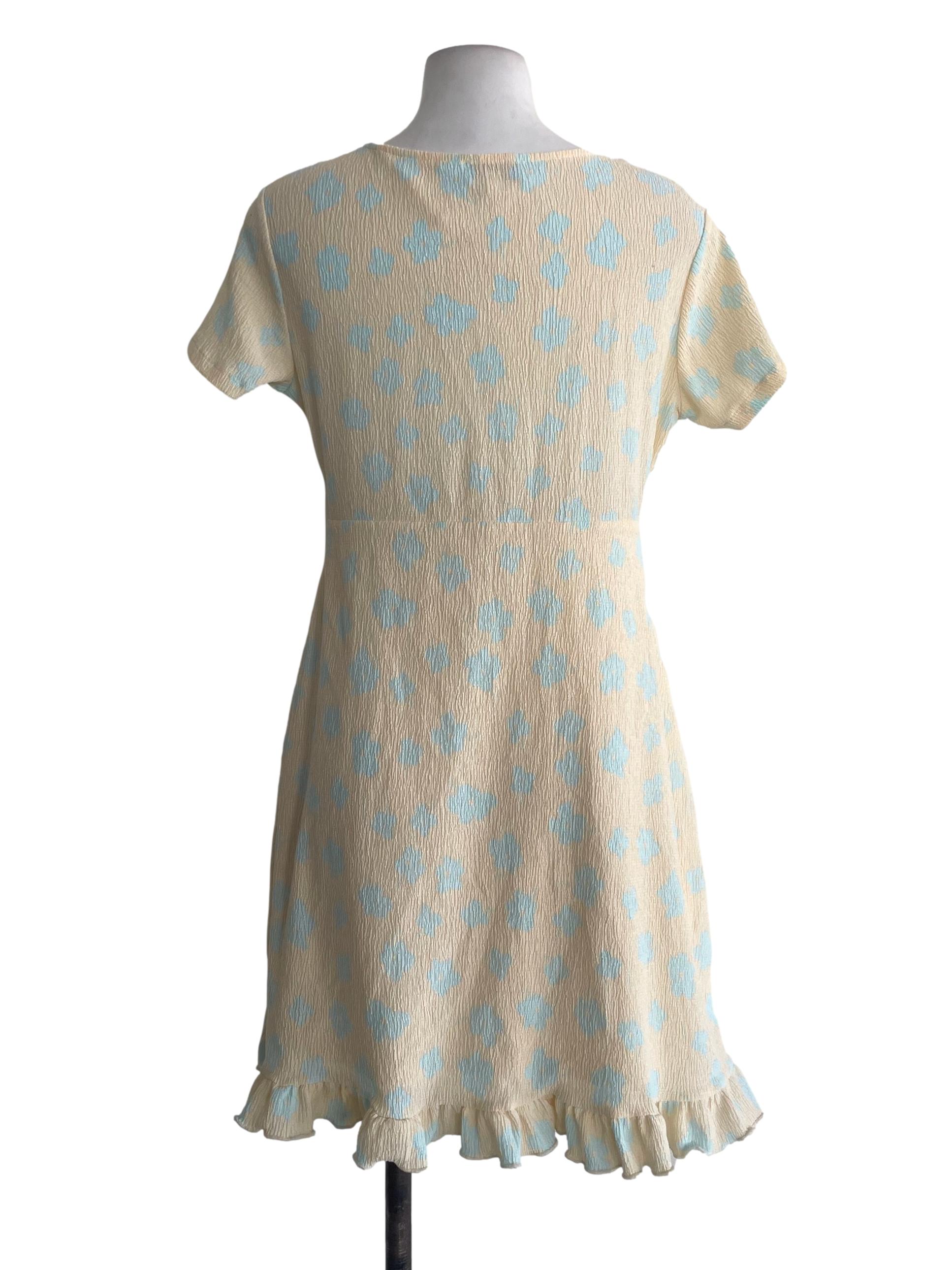 Peach Yellow Floral Dress