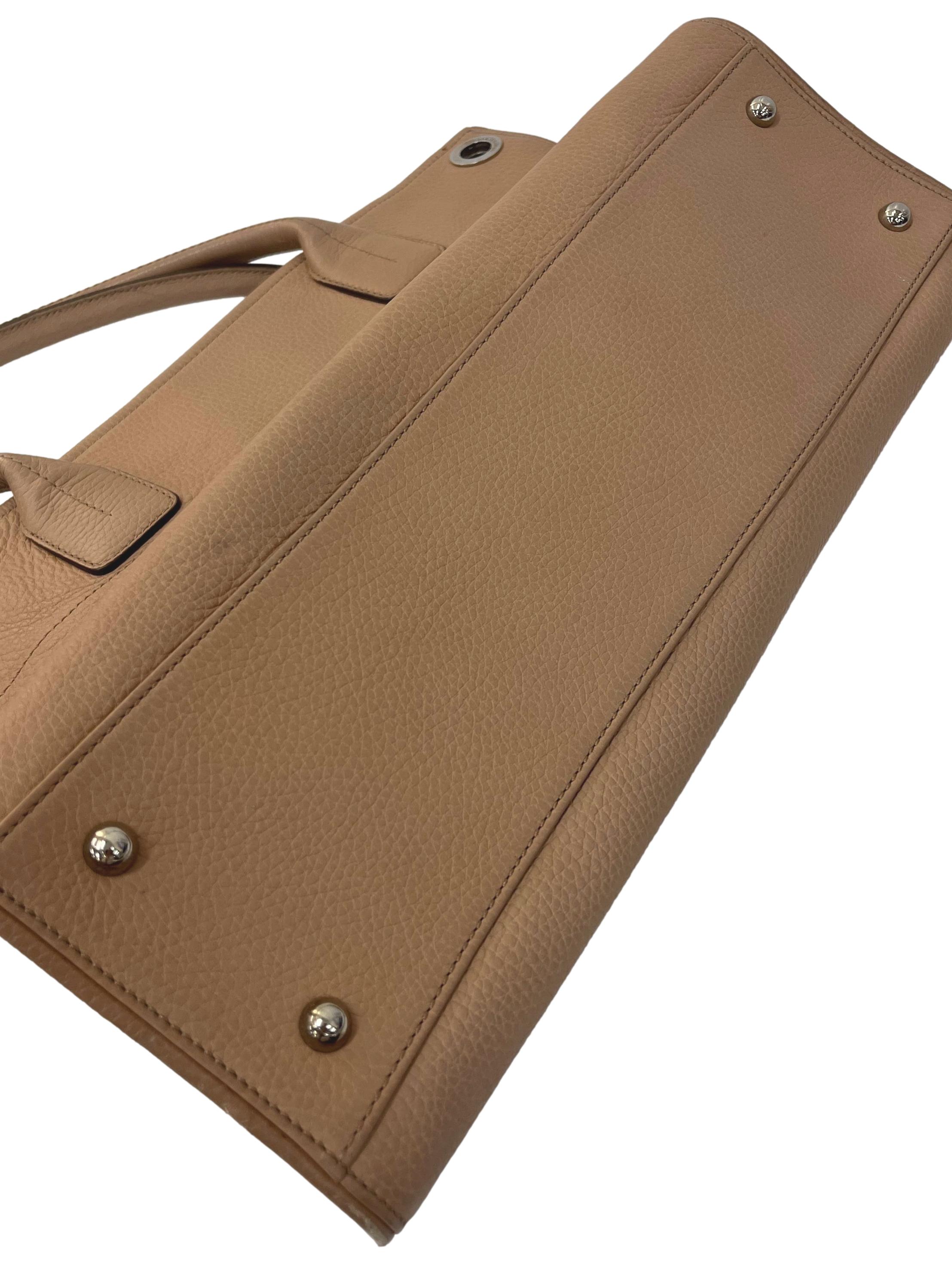 Tan Leather Tote Bag