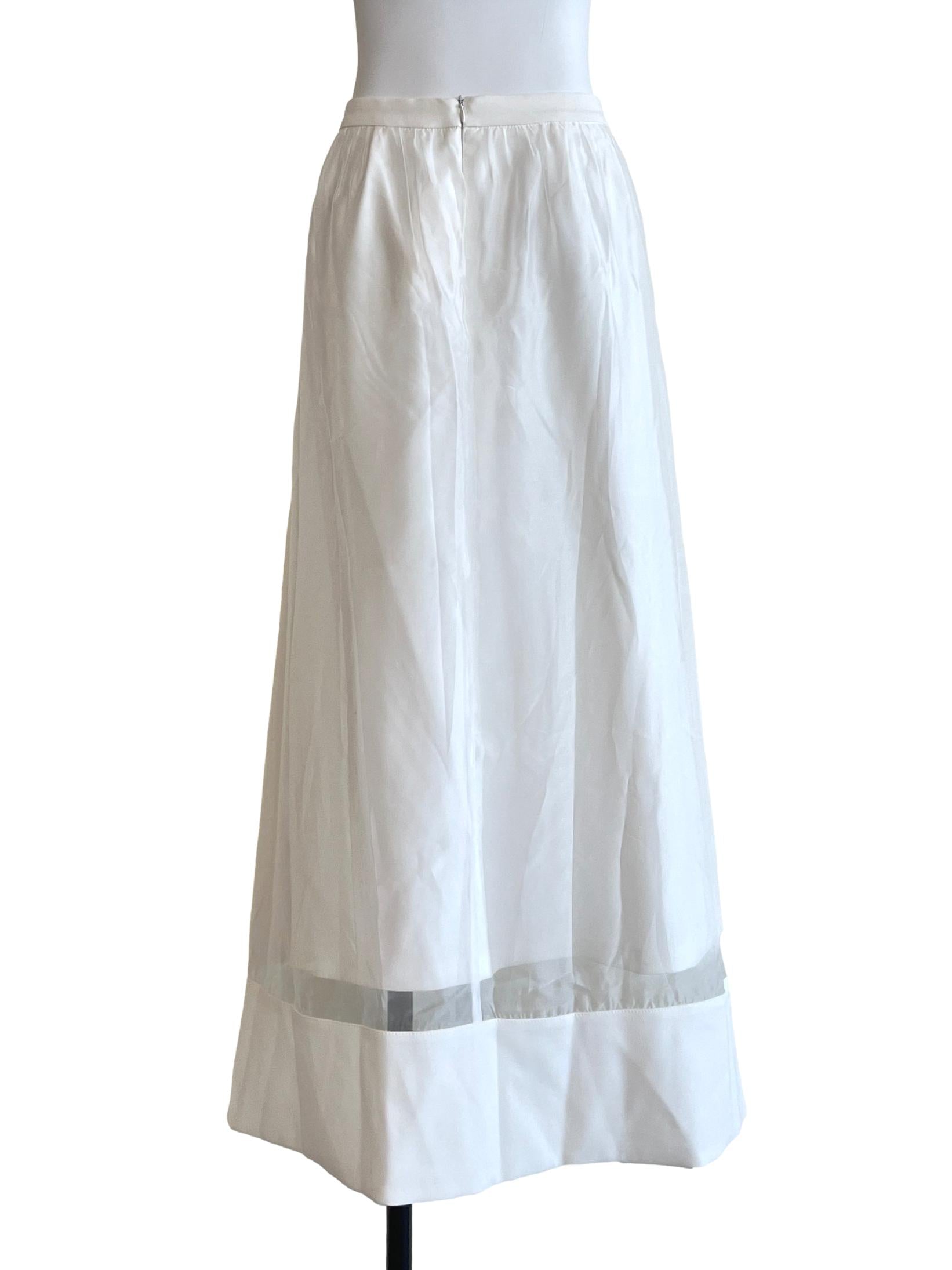 Pearl White Maxi Skirt