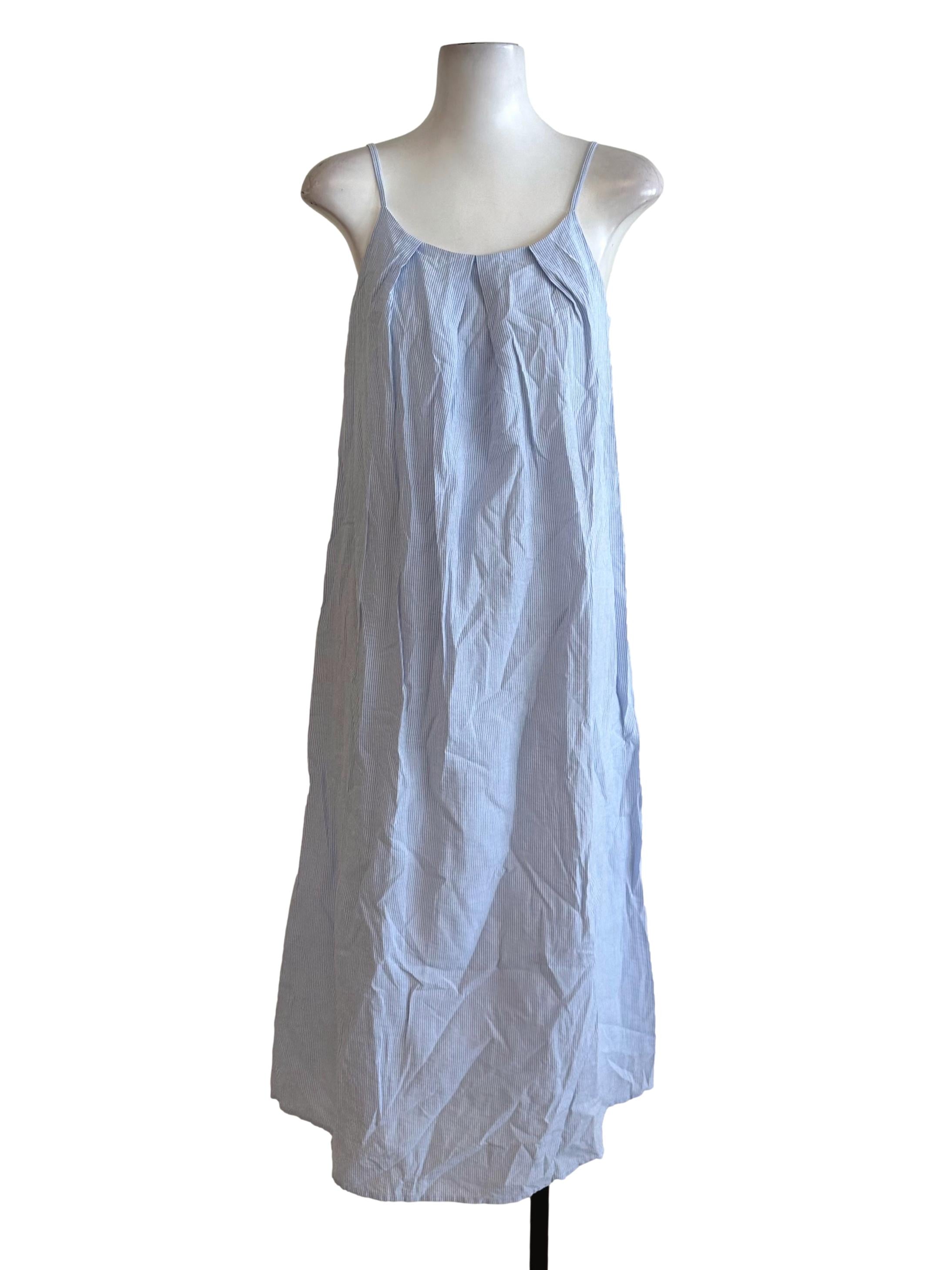 Light Blue Stripe Pattern Dress