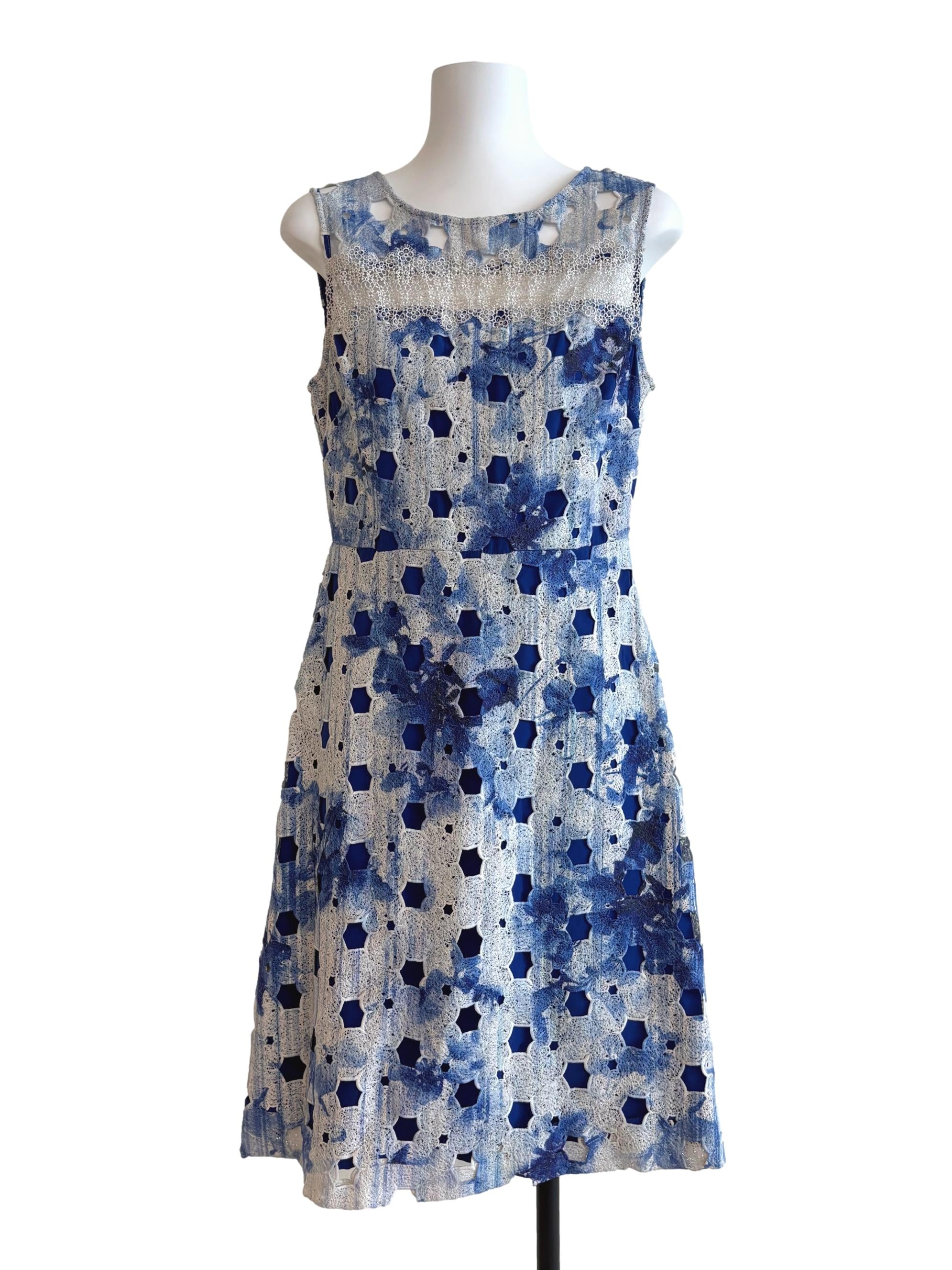 Azure Blue Sleeveless Cut Out Dress