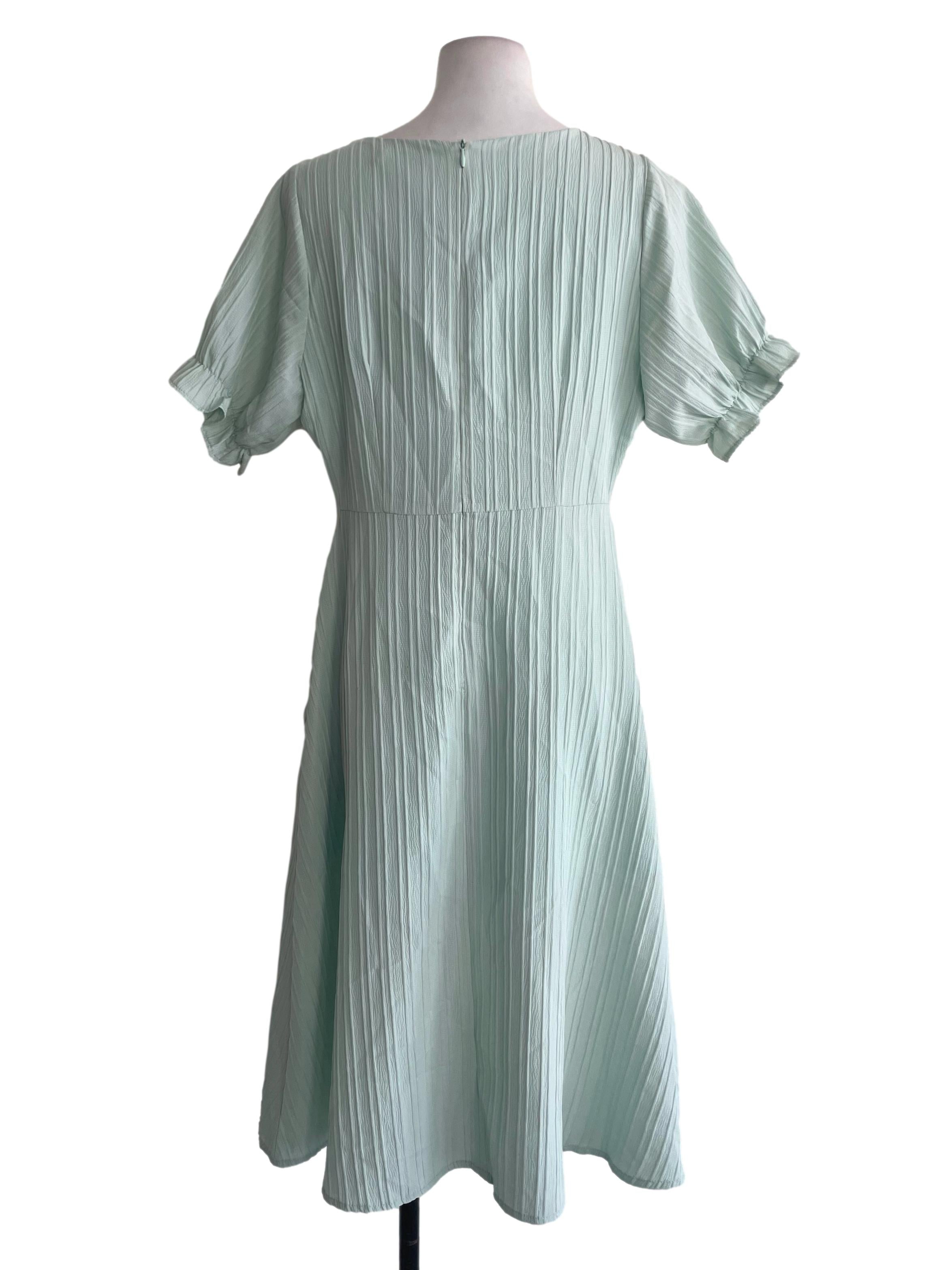 Mint Green Striped Dress