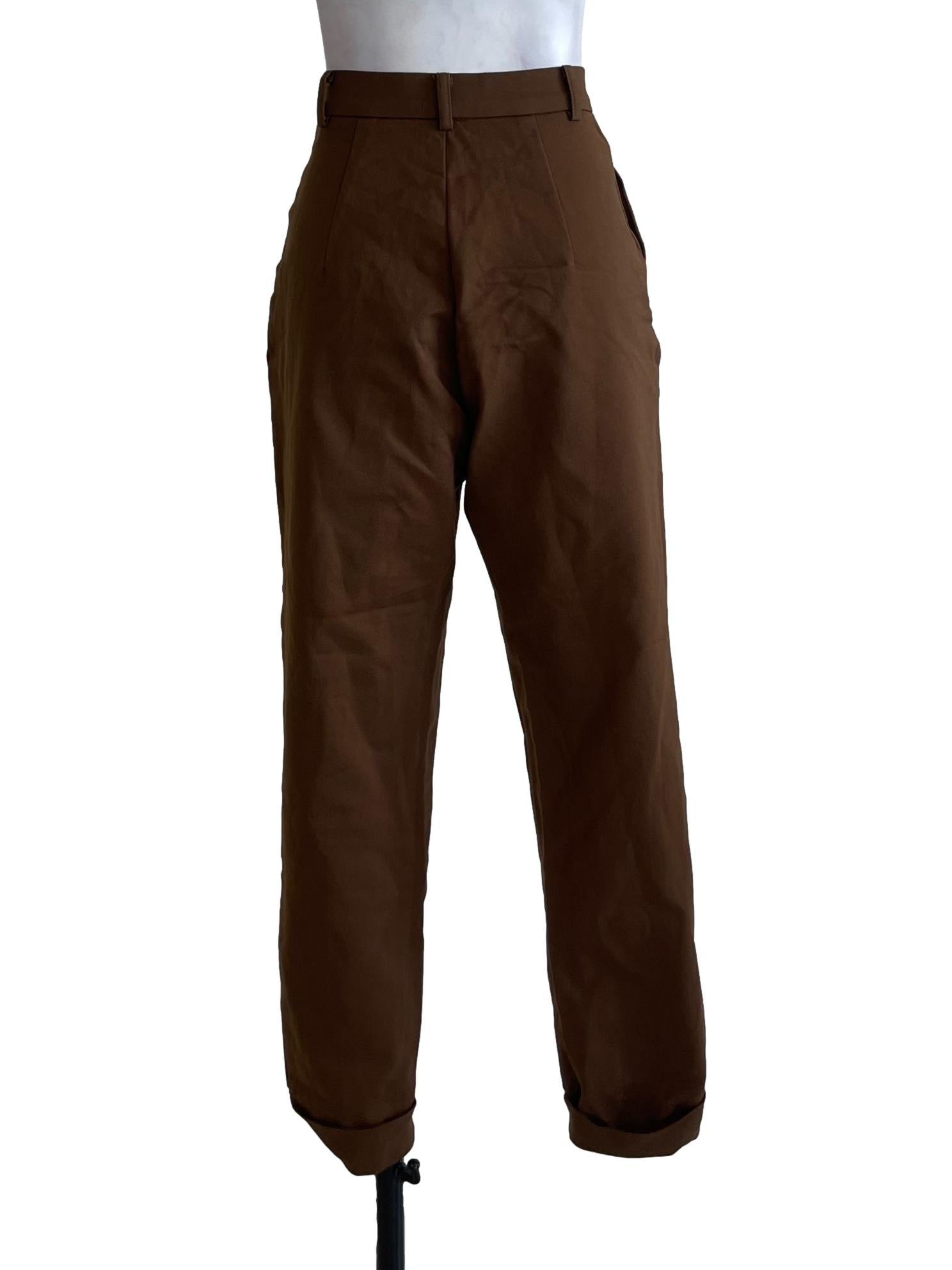 Brown Plain Pants LB