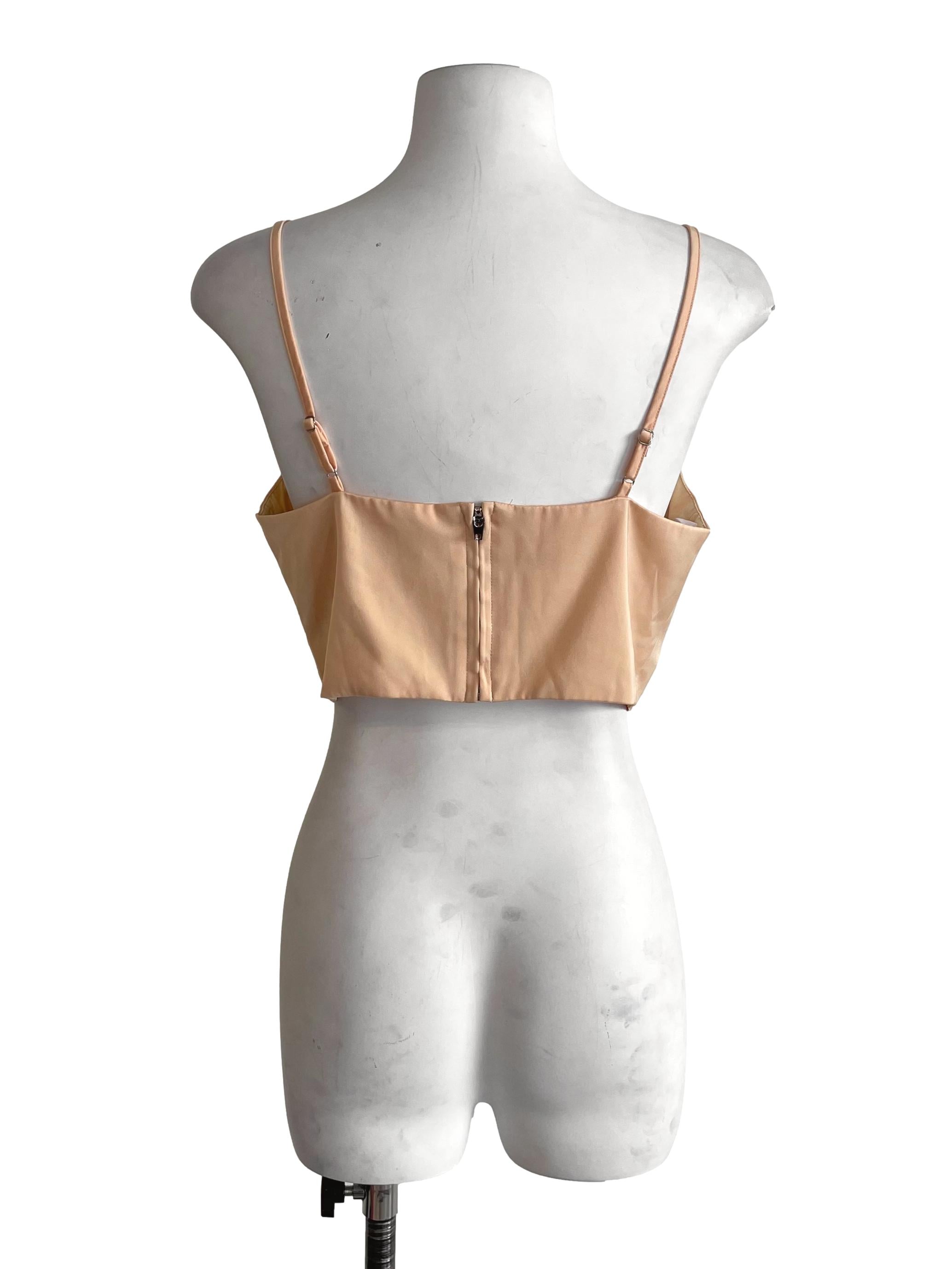 Light Honey Yellow Ruched Tube Camisole