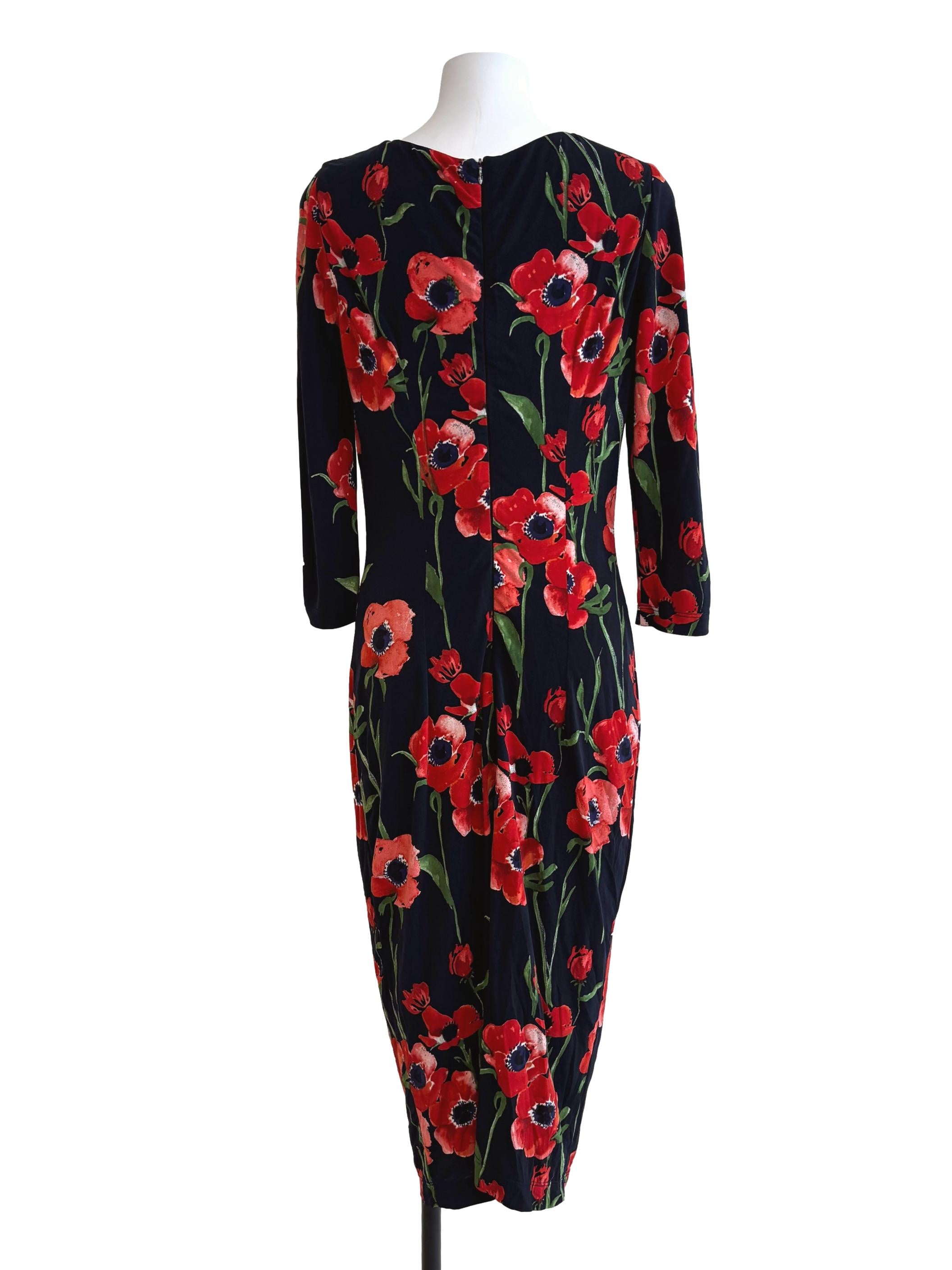 Midnight Blue Hibiscus Bodycon Dress