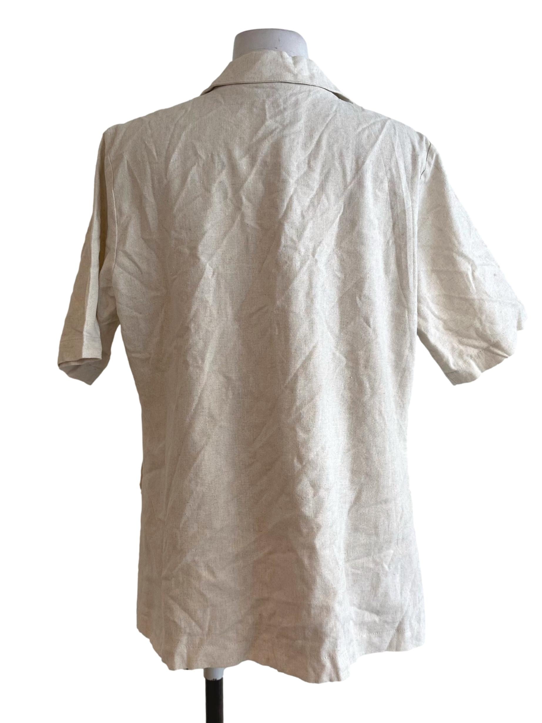 Light Beige Collar Short Sleeve Blazer TCL