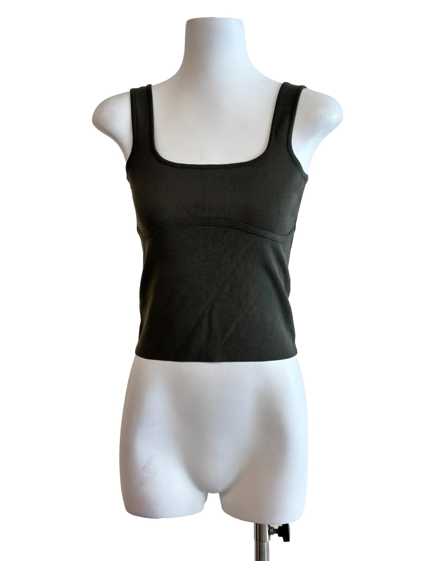 Hunter Green Ribbed Tank Top