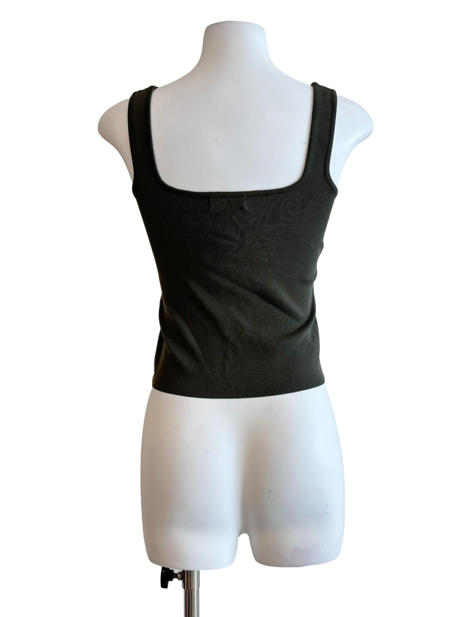 Hunter Green Ribbed Tank Top