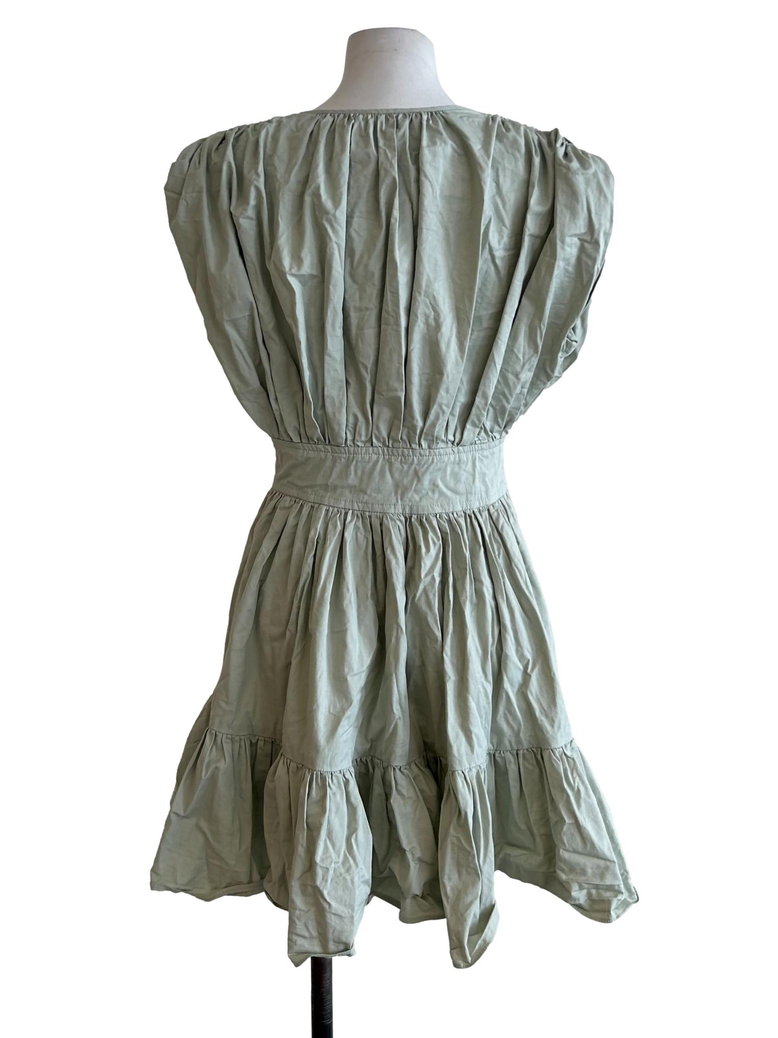 Light Green Ruffled Dress