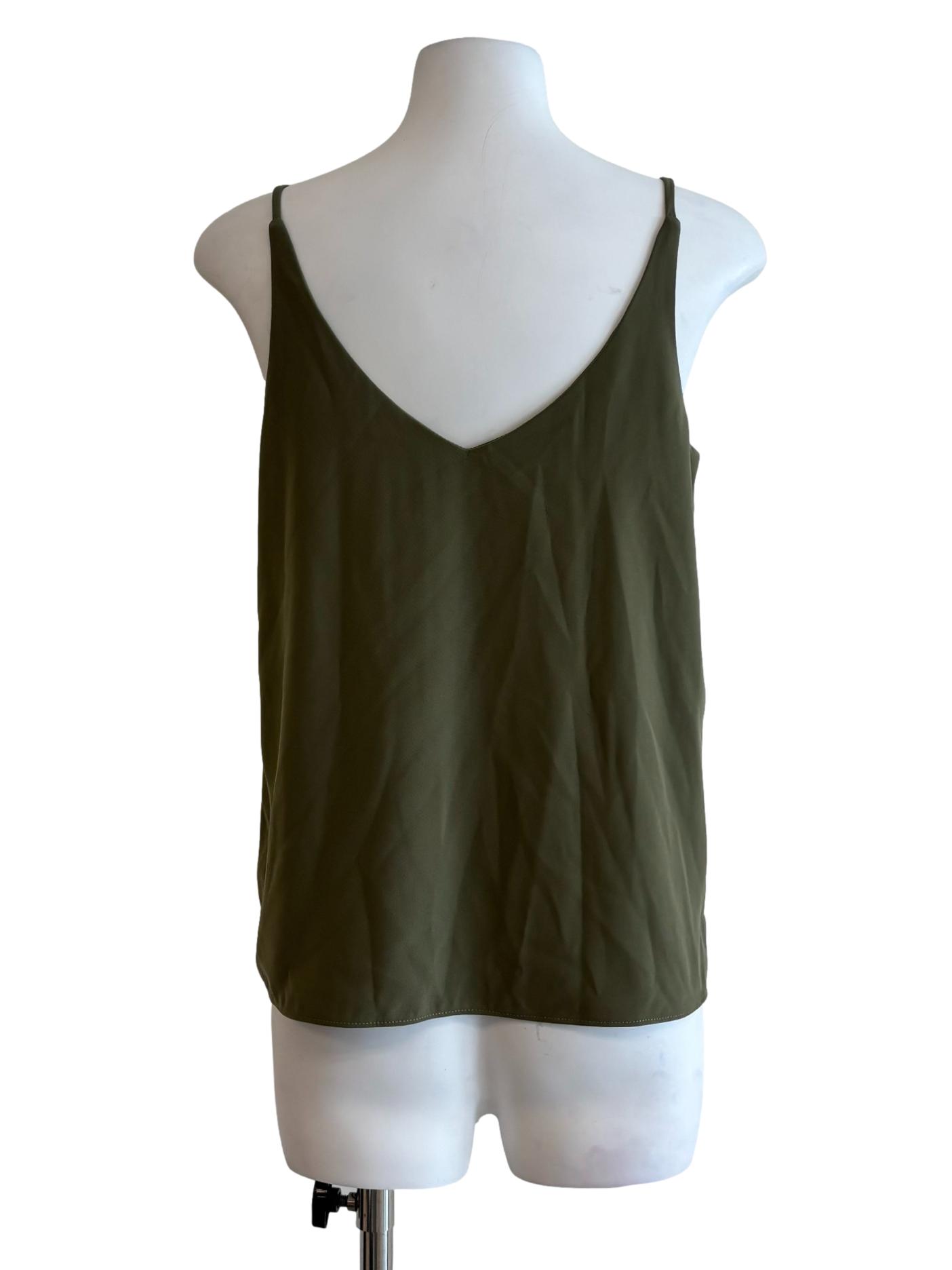 Olive Green Wide Neck Camisole Top