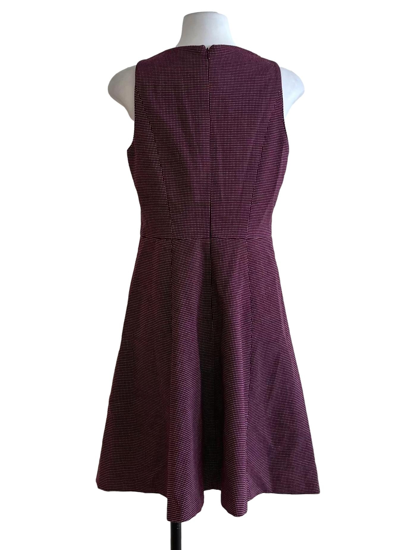 Grape Purple Polka Dot A-Line Dress