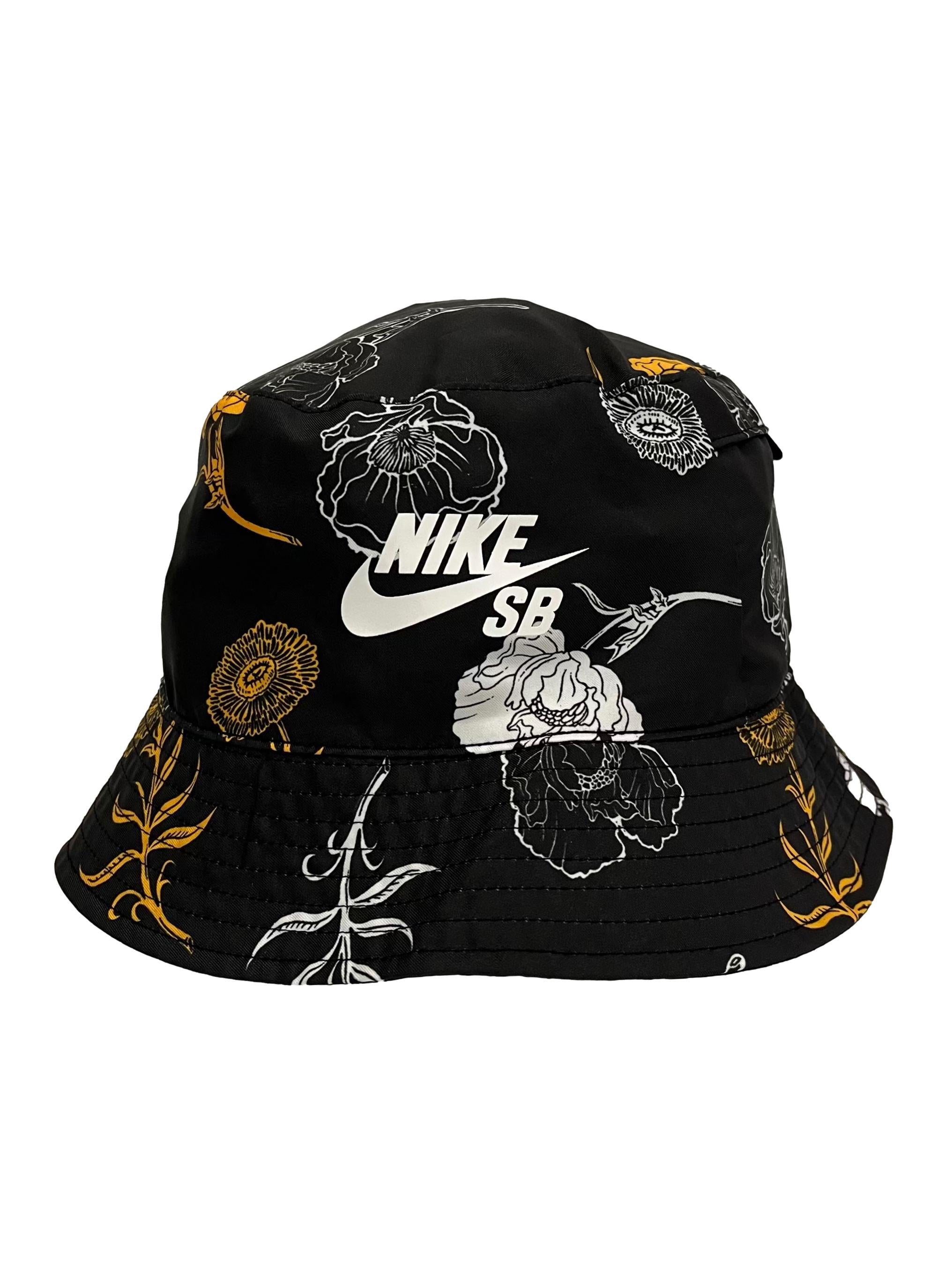 Black Reversible Design Bucket Hat