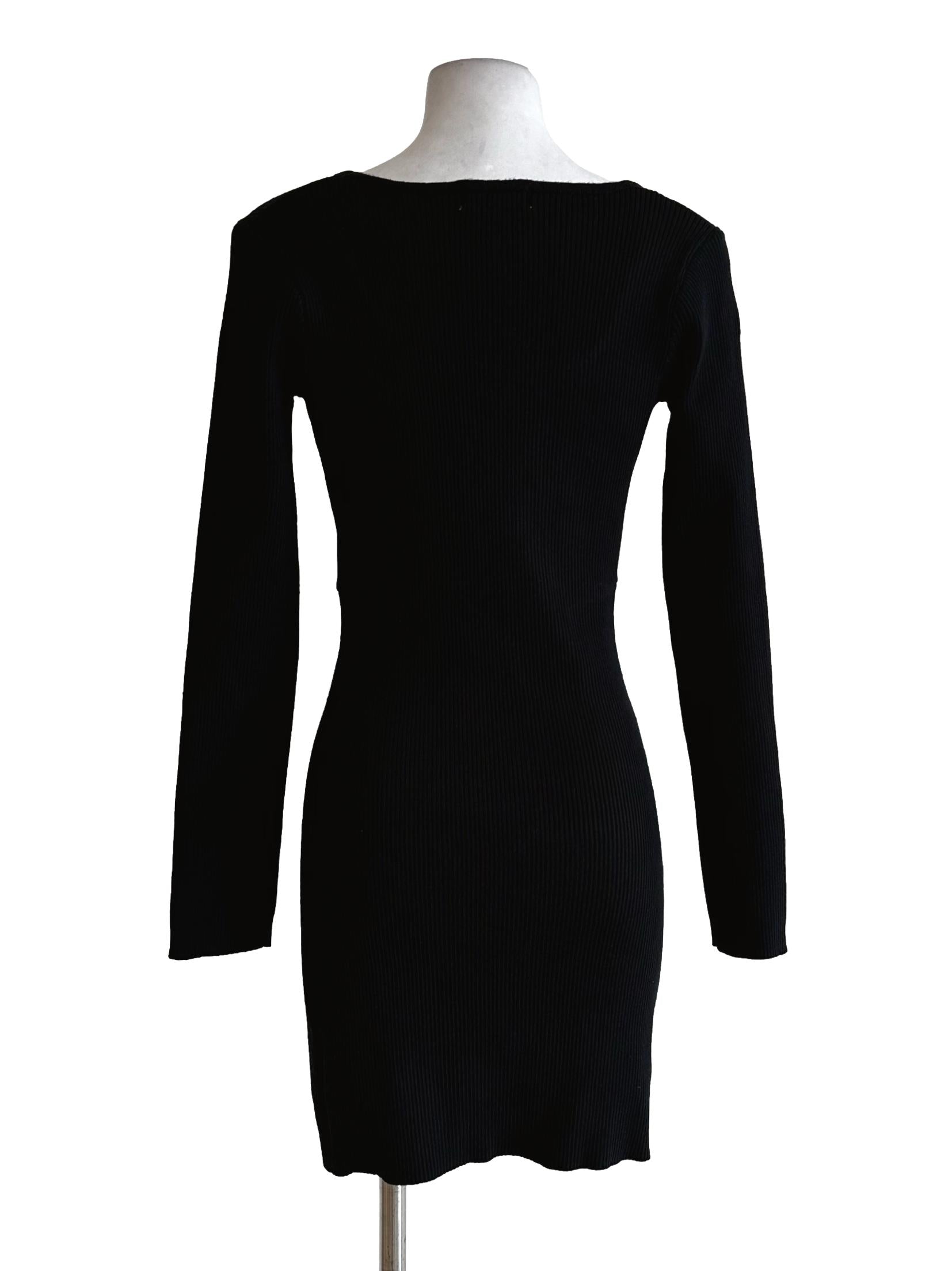 Black Pencil Stripes Pattern Dress