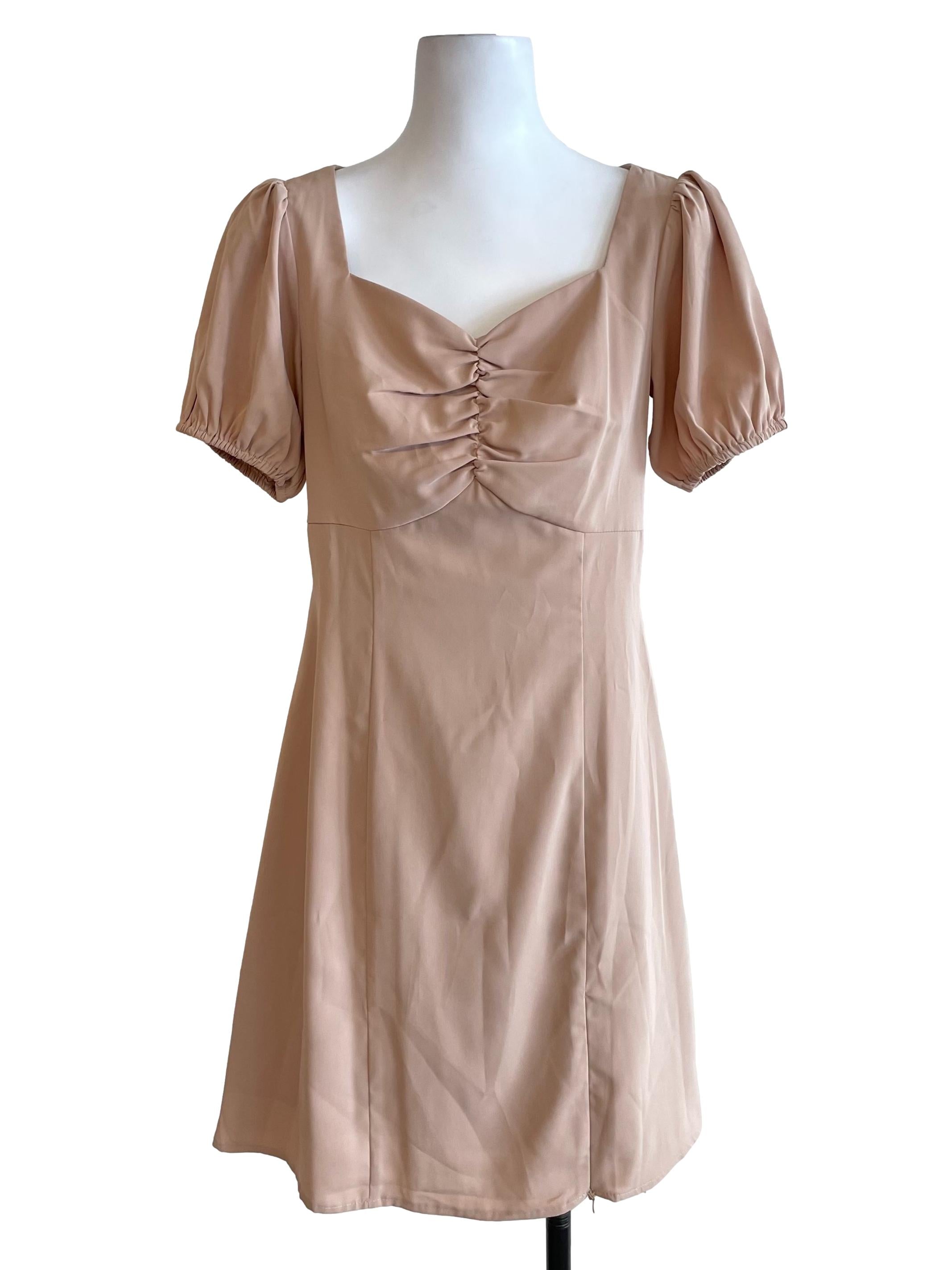 Latte Sweetheart Slip Dress