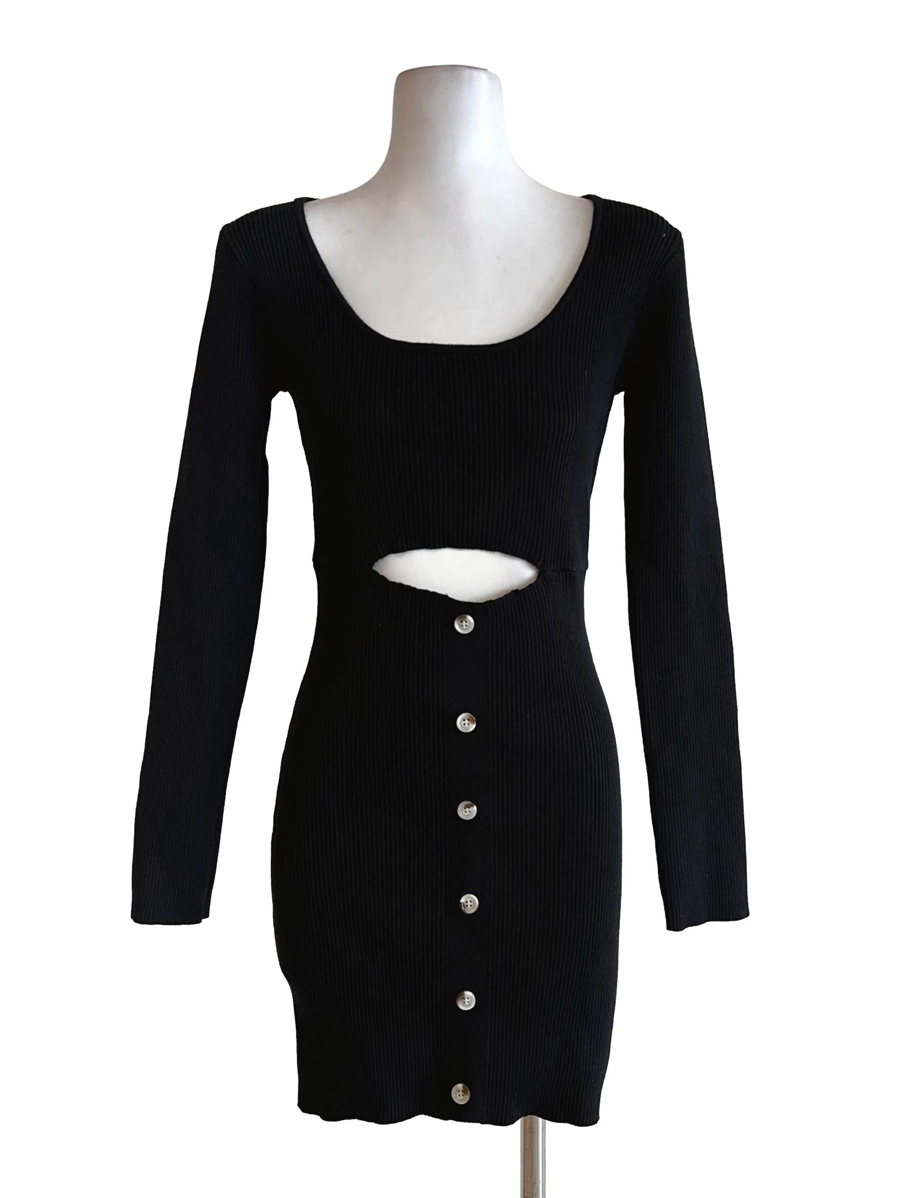 Black Pencil Stripes Pattern Dress