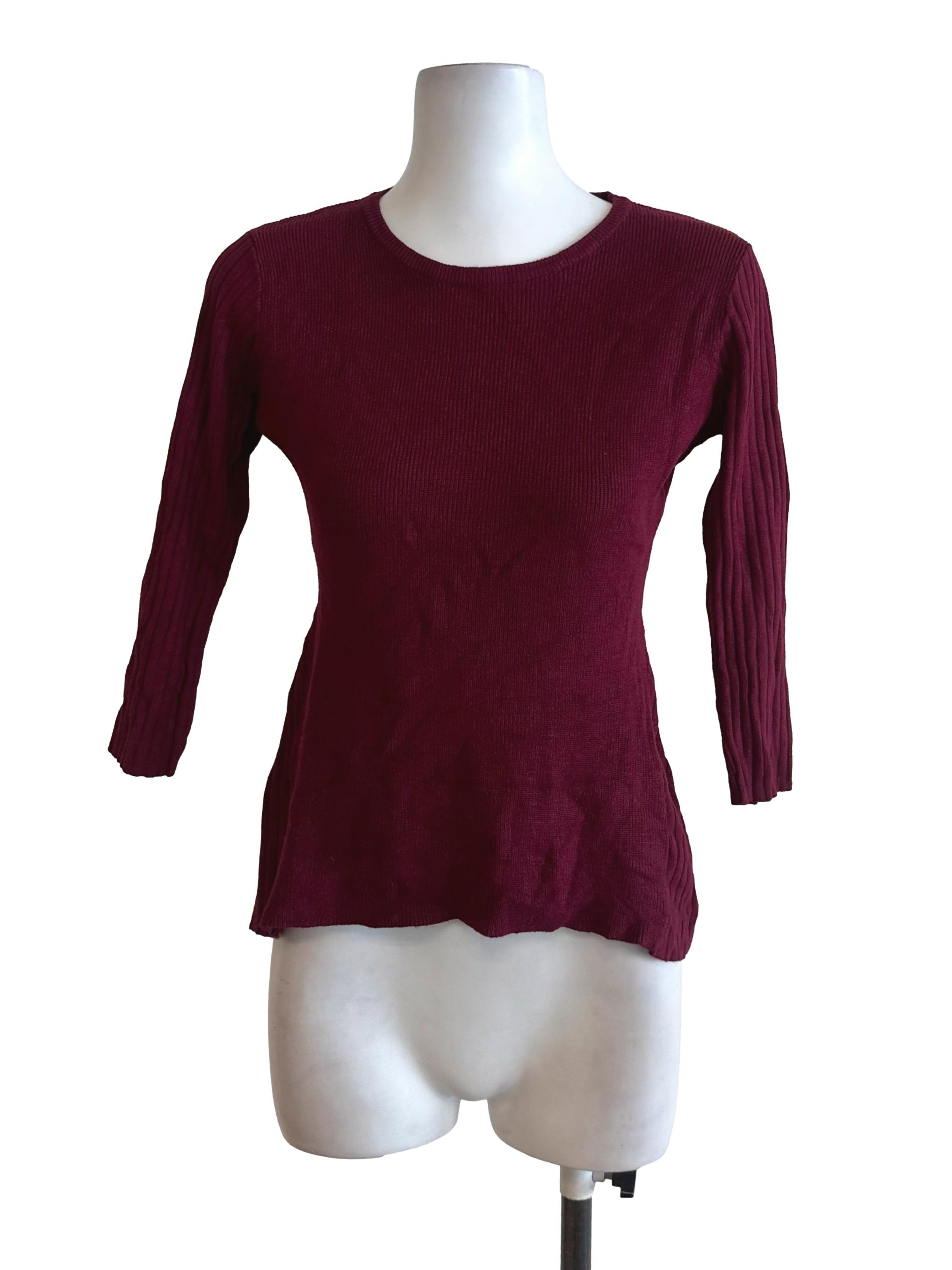 Maroon Red Knit Top LB