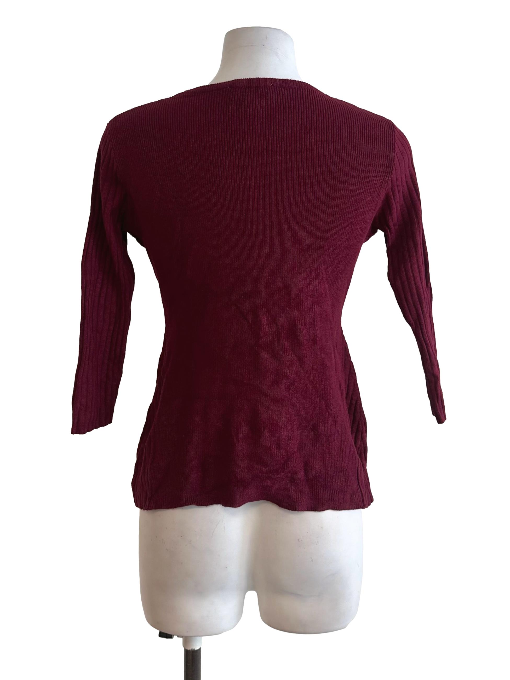 Maroon Red Knit Top LB