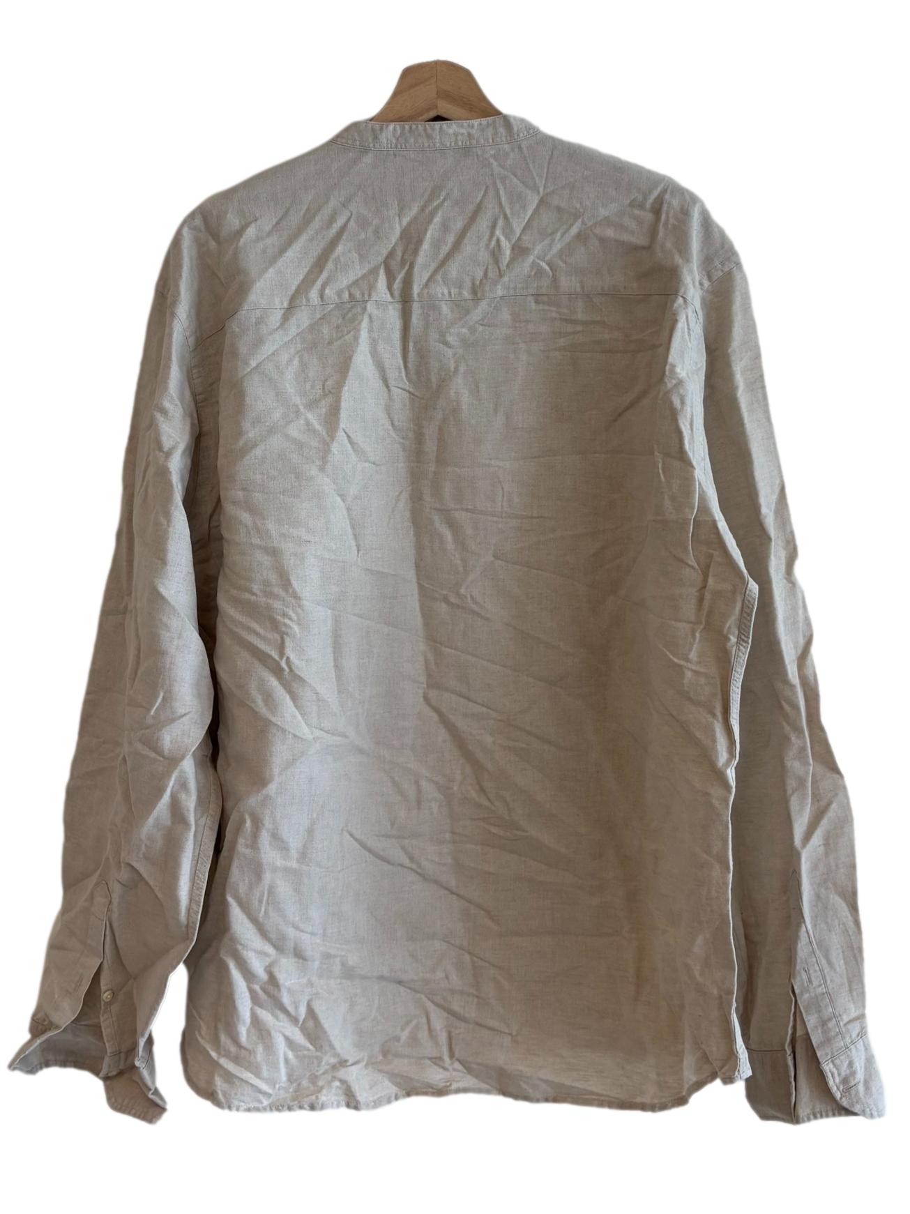 Eggshell Long Sleeve Linen Shirt