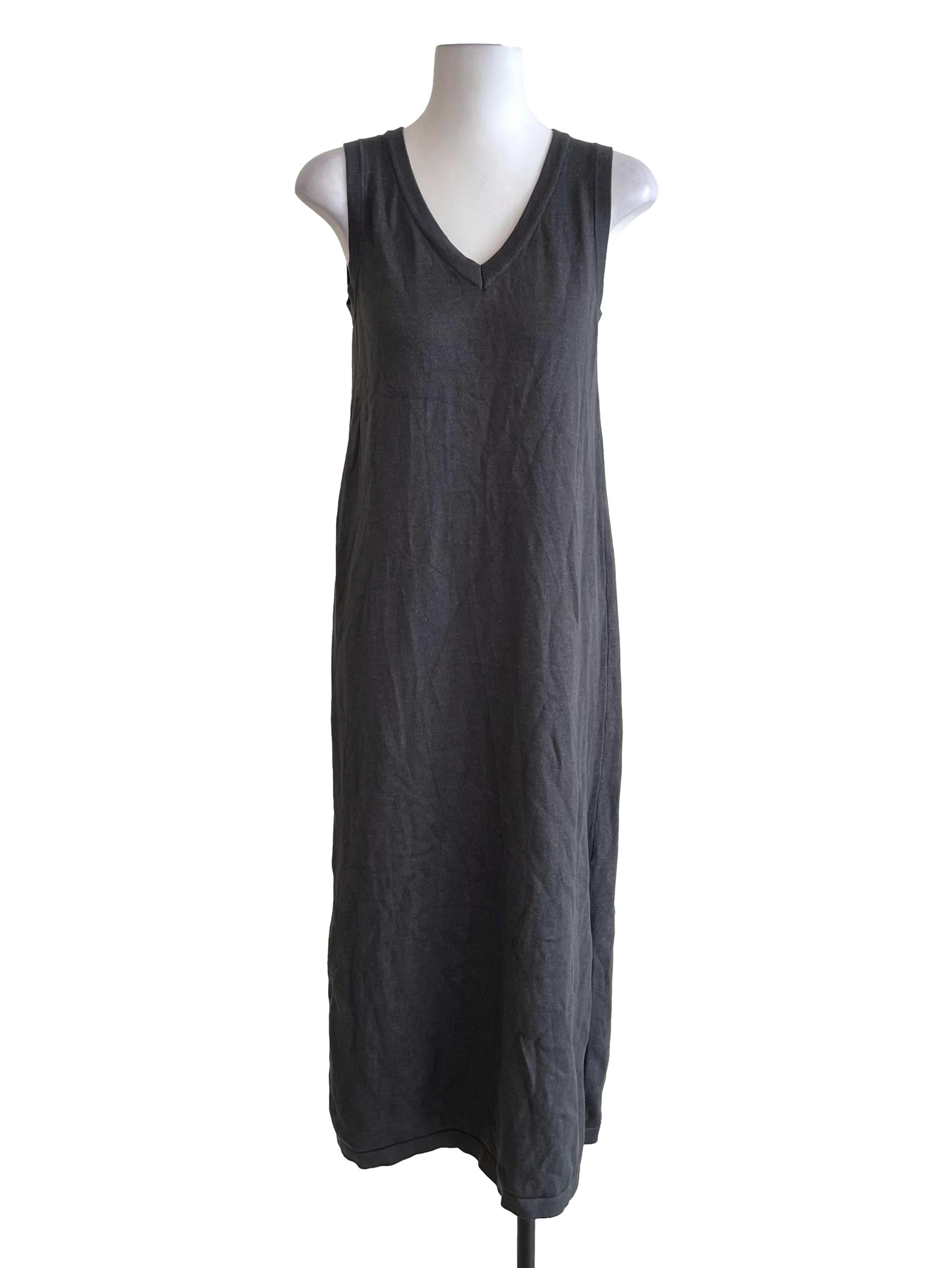 Shadow Grey Knit Vest Dress