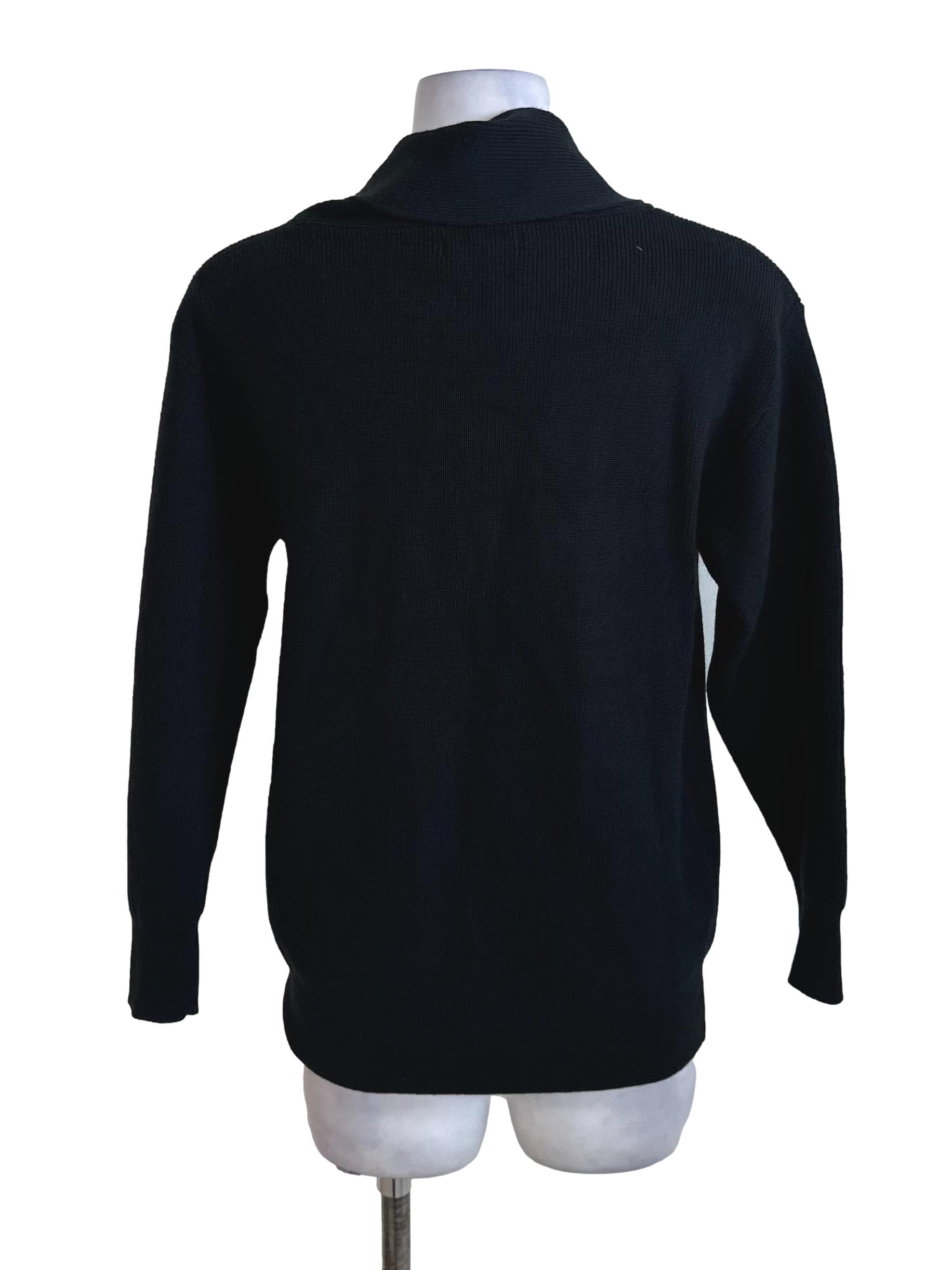 Raven Black Collar Knit Top