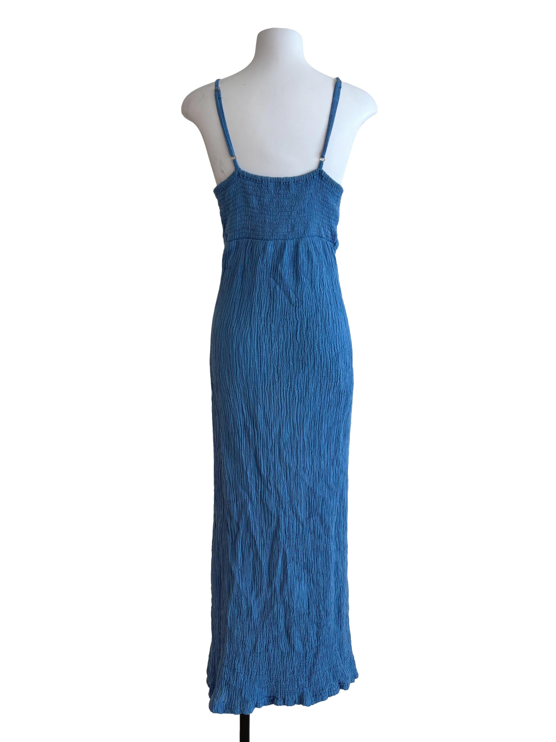 Cobalt Blue Sweetheart Textured Dress
