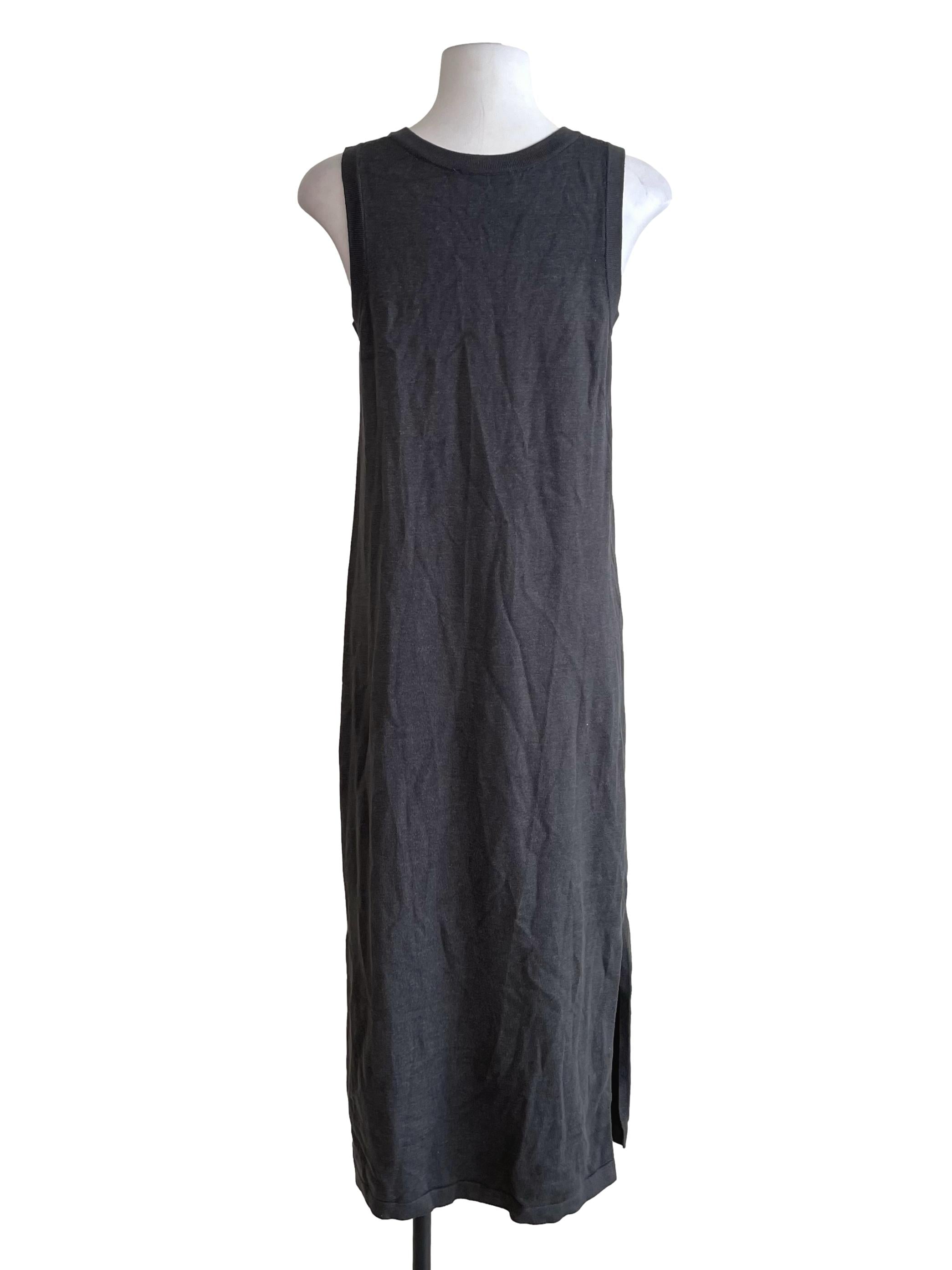 Shadow Grey Knit Vest Dress
